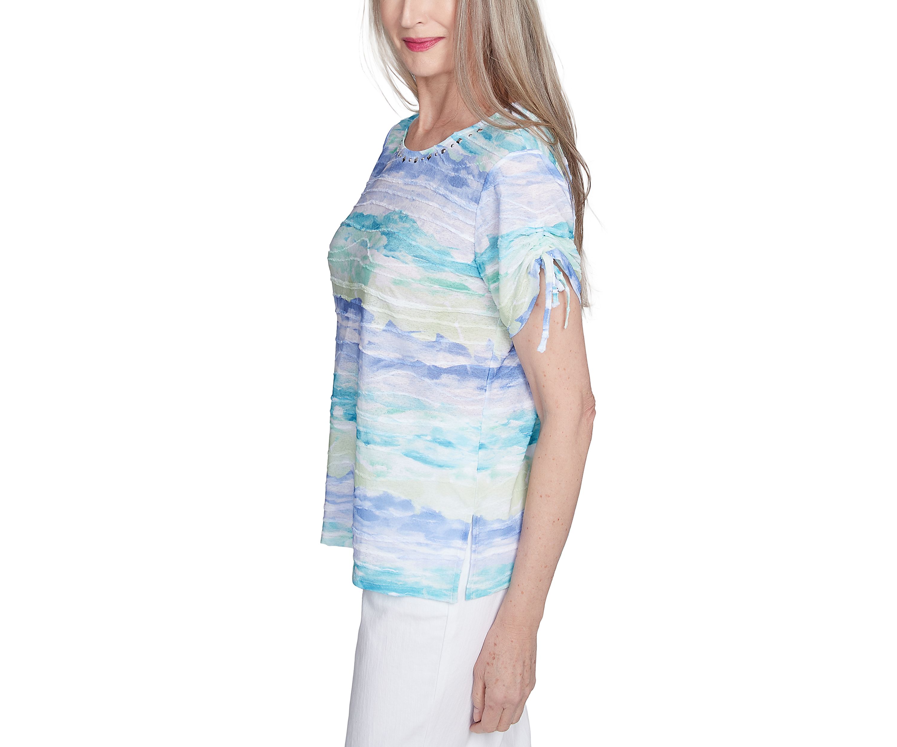 Petite Watercolor Biadere Top