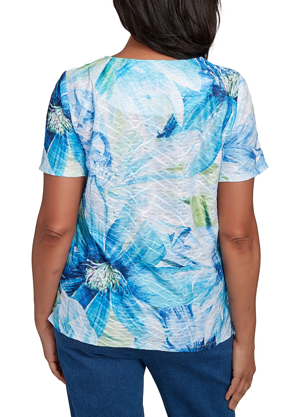 Petite Drama Floral Top