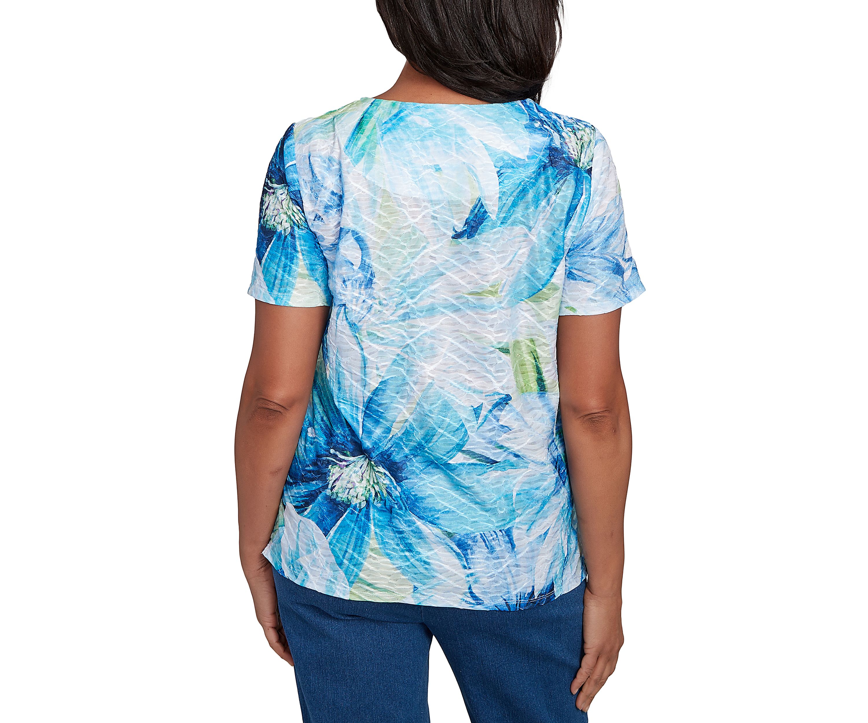 Petite Drama Floral Top