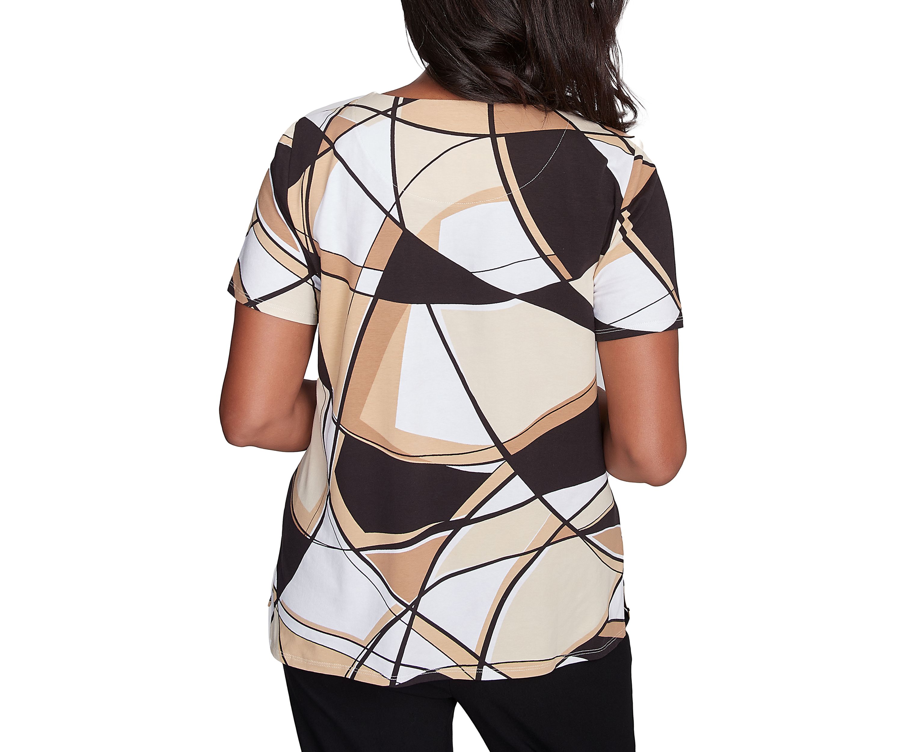 Petite Key Items Geometric Top