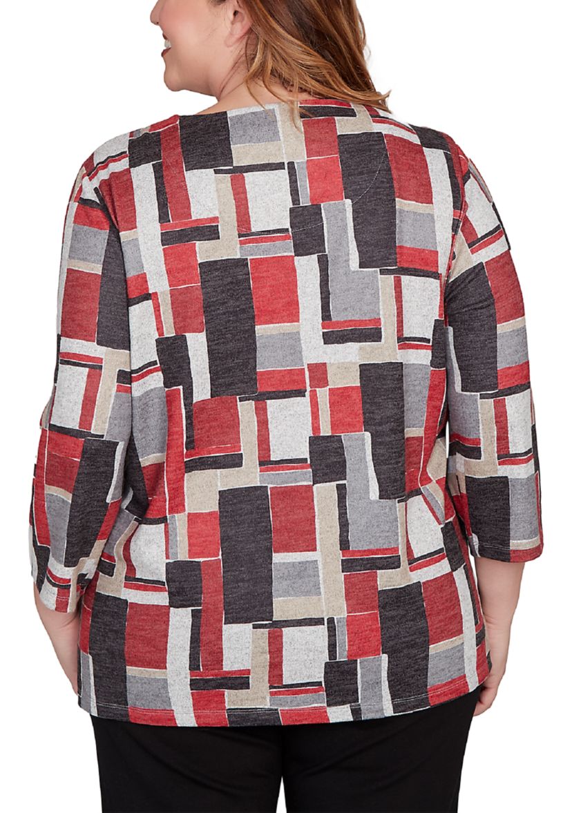 Plus Size Classics Color Block Top 