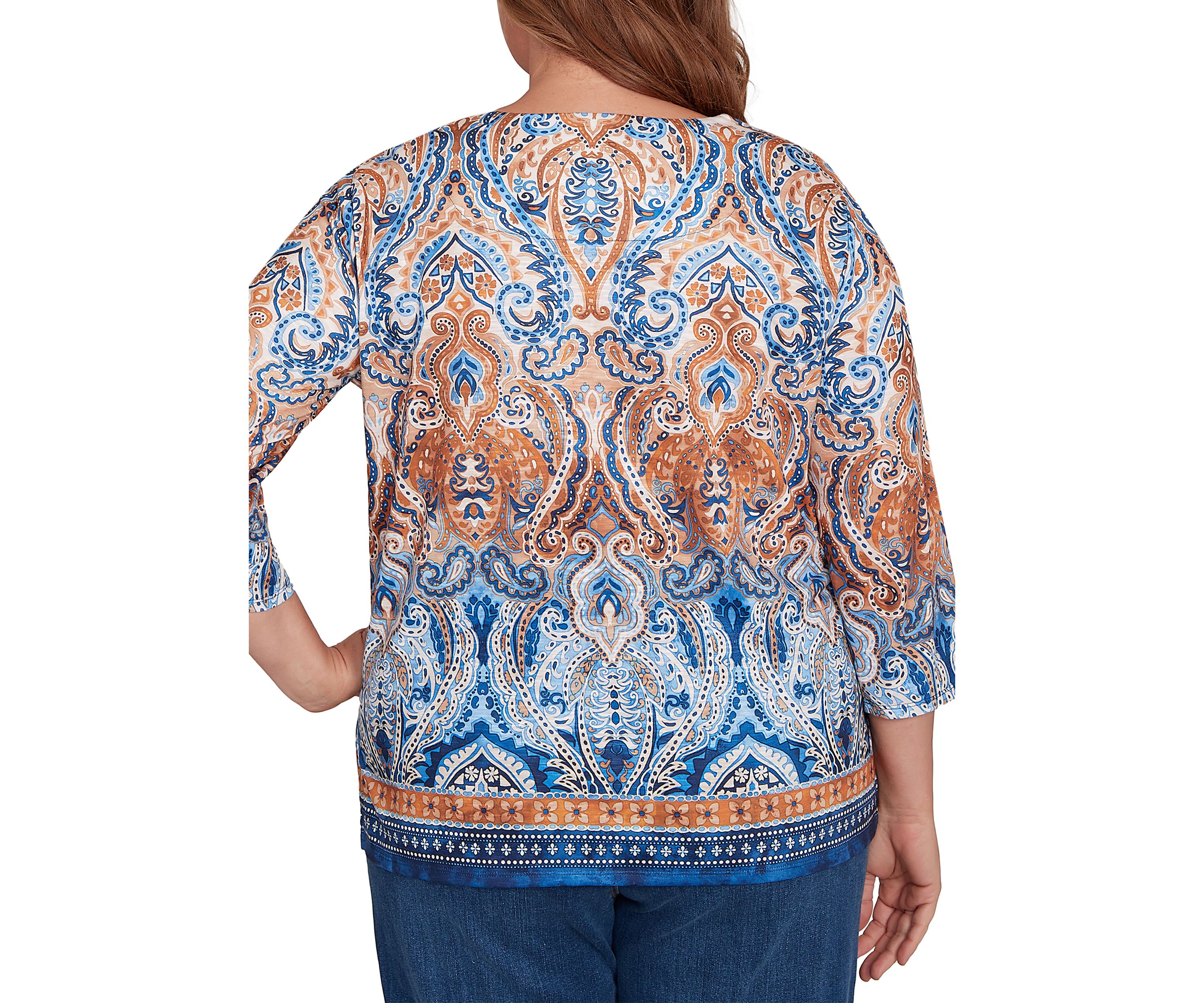 Plus Size Classics Border Medallion Top
