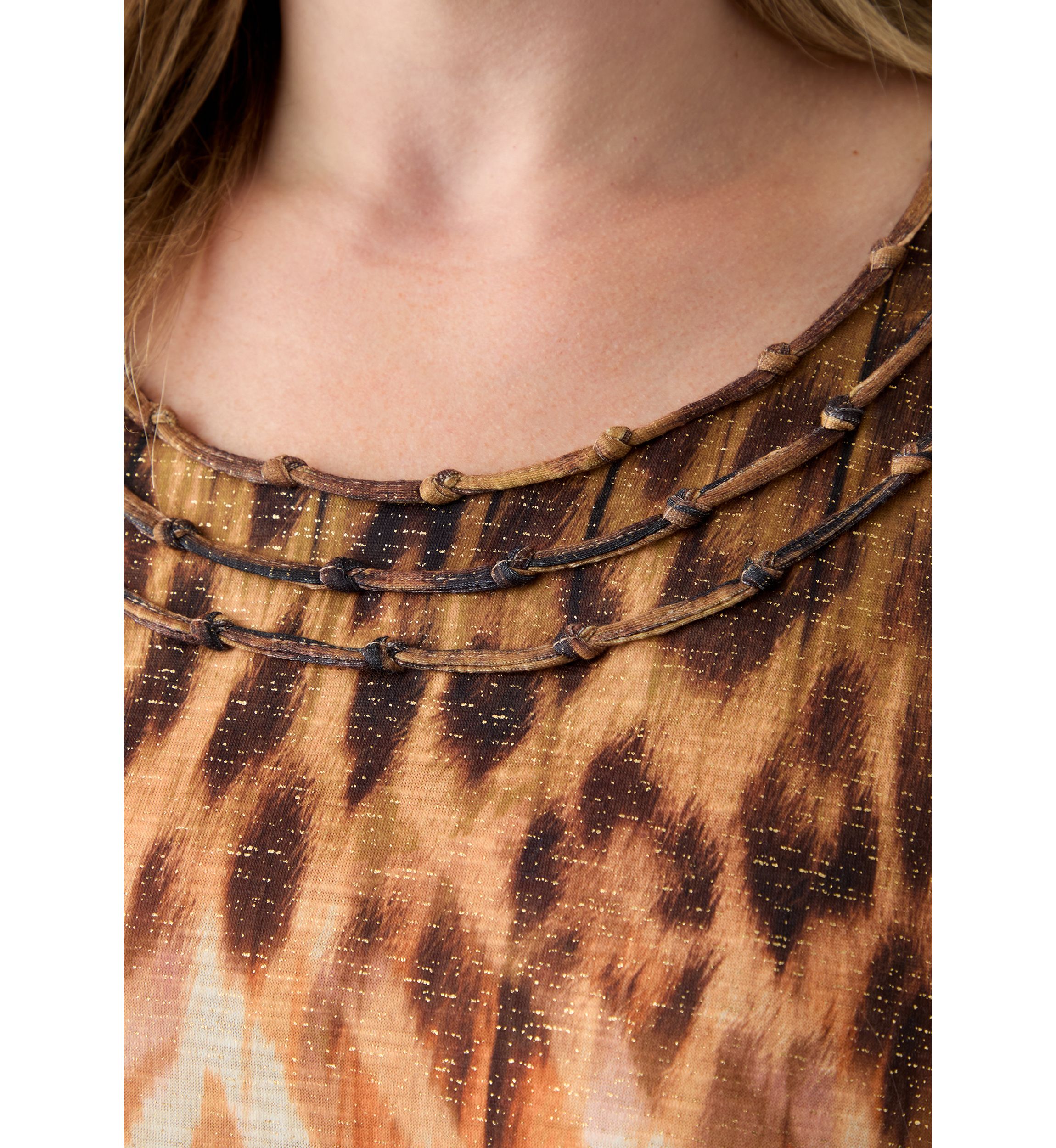 Plus Size Ombre Animal Knit Top
