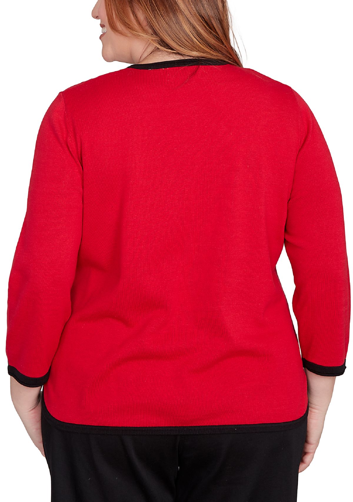 Plus Size Classic Colorblock Sweater