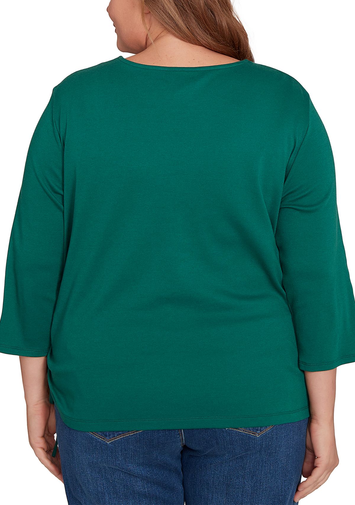 Plus Size Classics Asymmetric Pumpkins Top