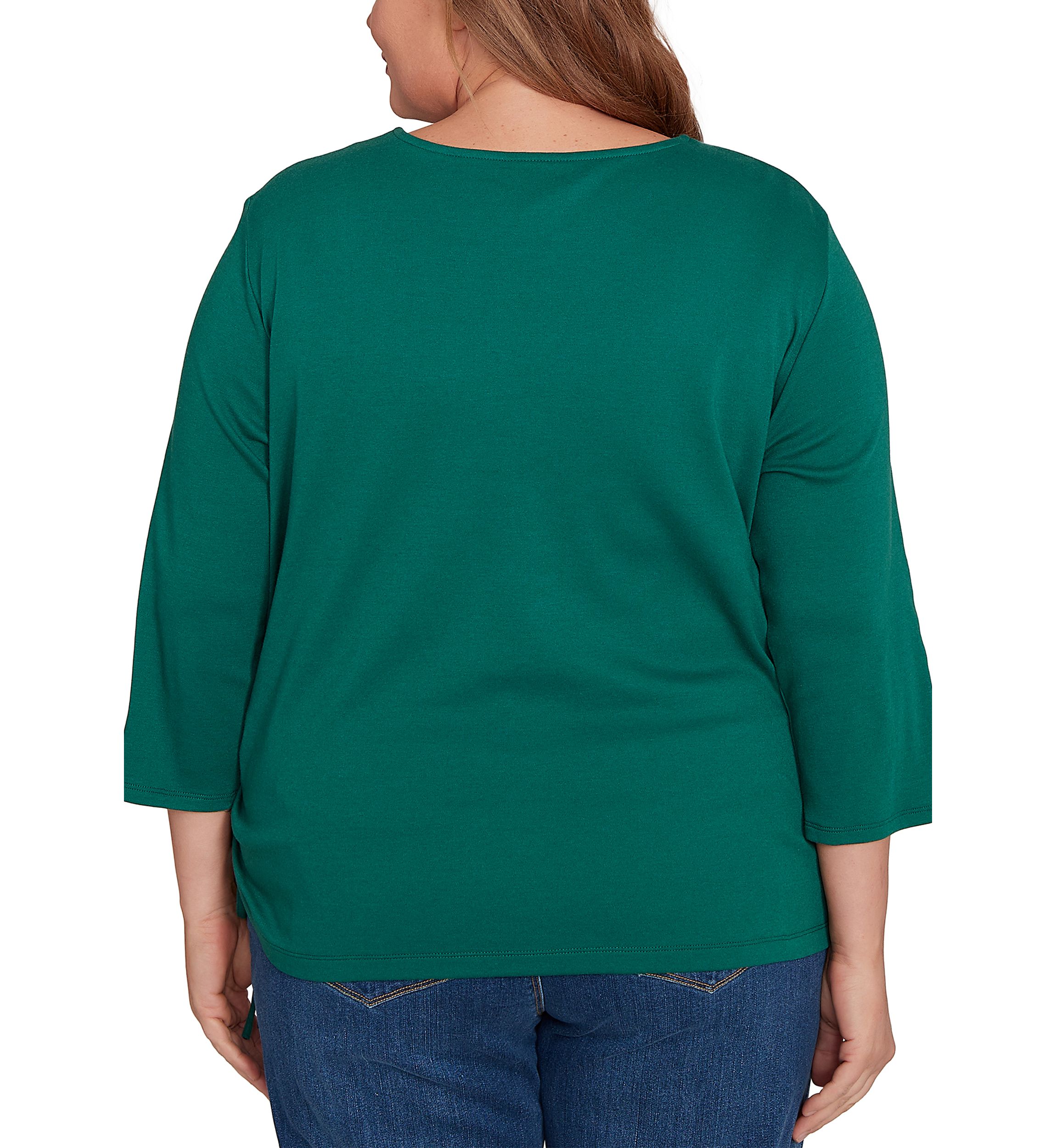 Plus Size Classics Asymmetric Pumpkins Top