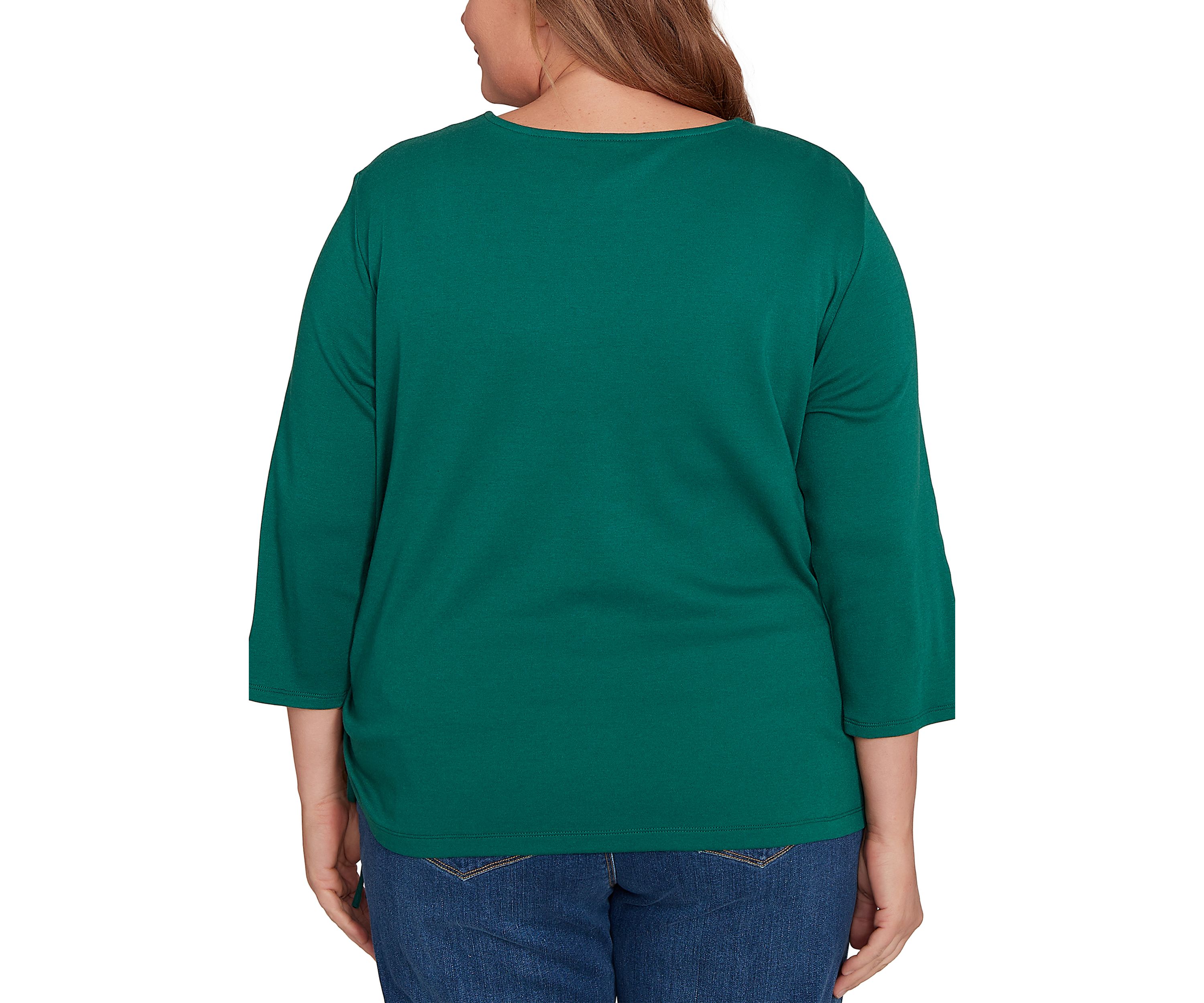 Plus Size Classics Asymmetric Pumpkins Top