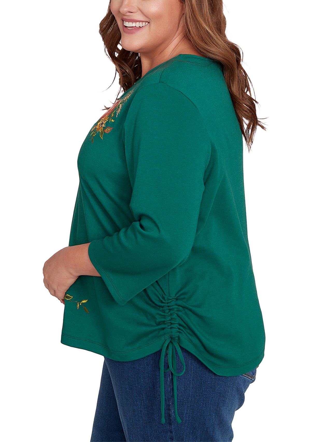 Plus Size Classics Asymmetric Pumpkins Top