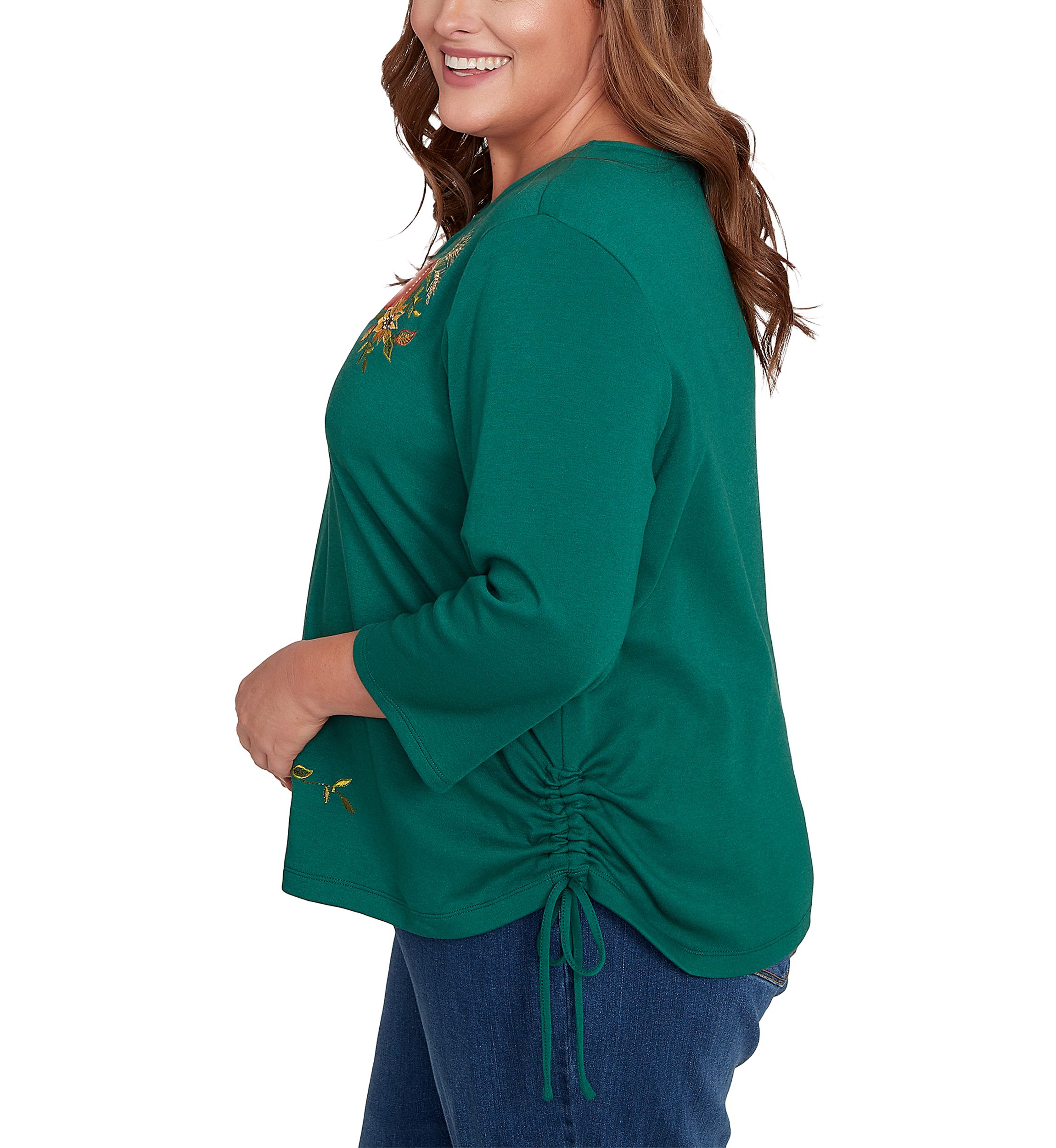Plus Size Classics Asymmetric Pumpkins Top