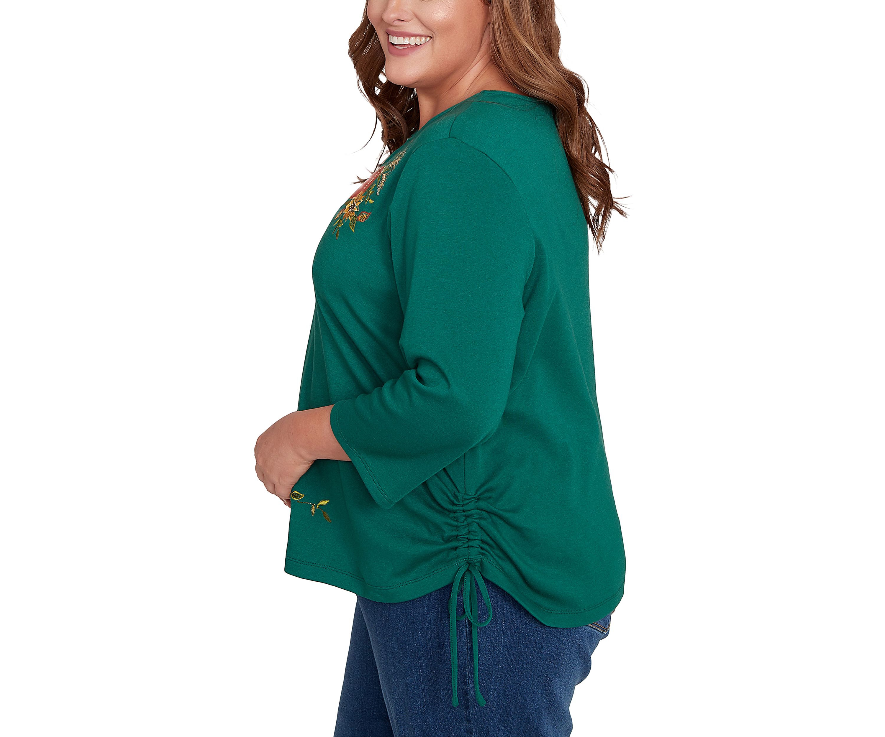 Plus Size Classics Asymmetric Pumpkins Top