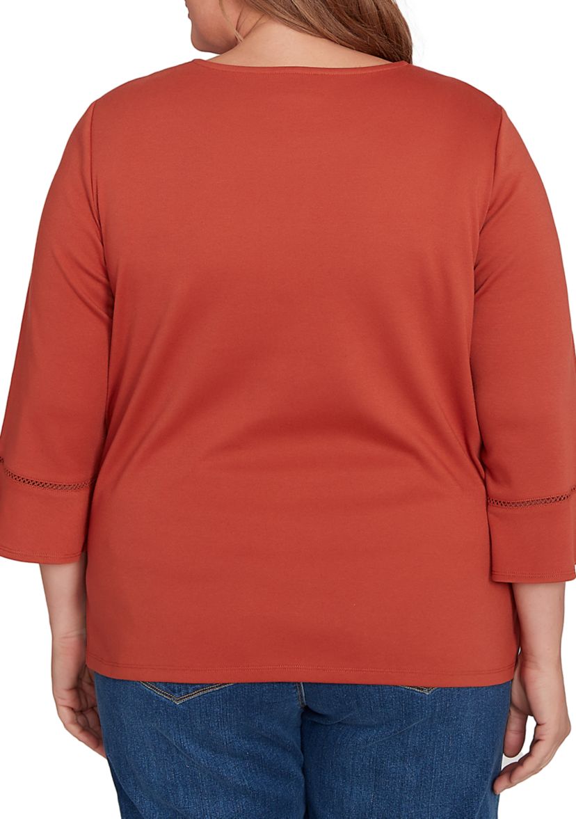 Plus Size Classics Tossed Flowers Top
