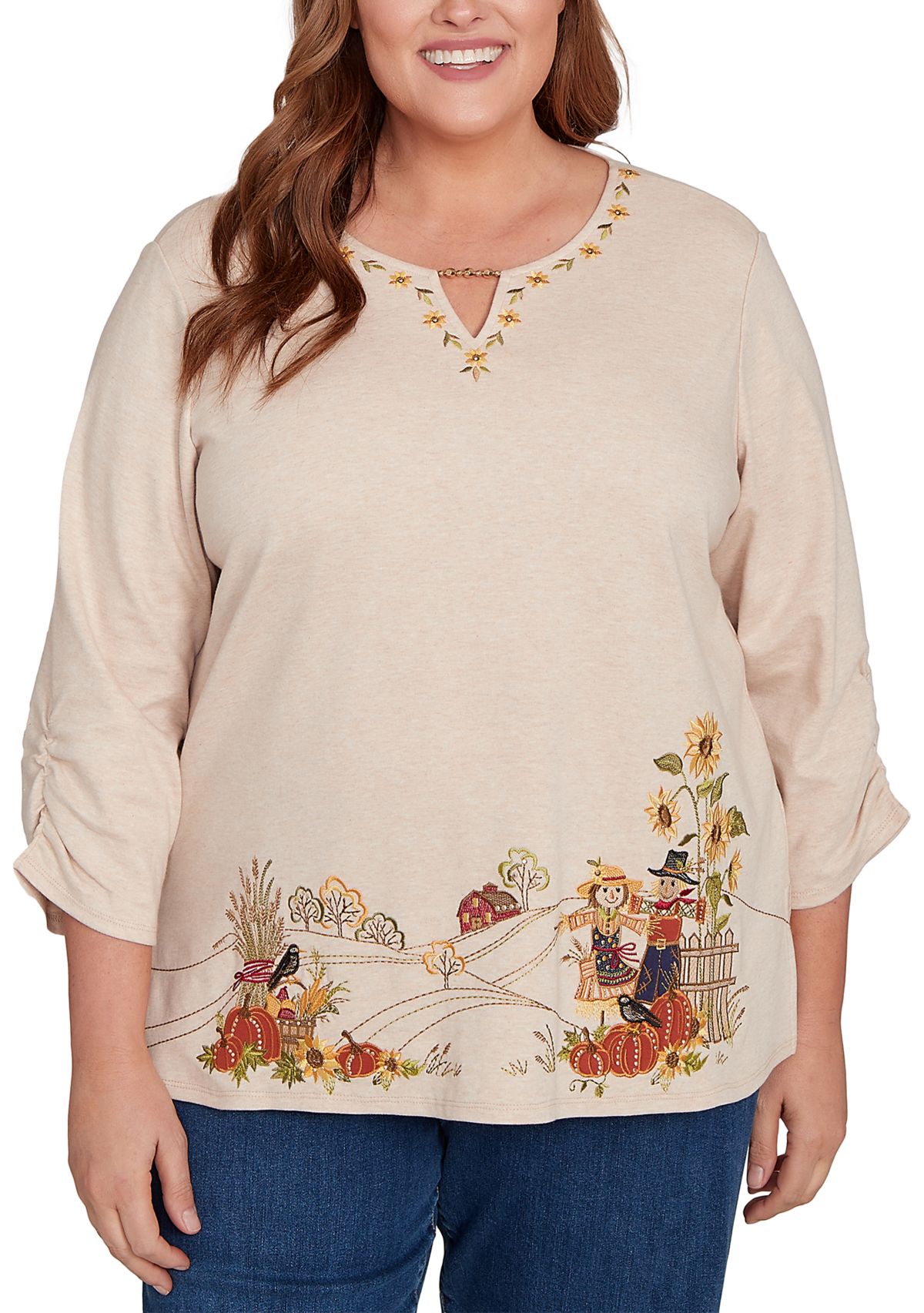 Plus Size Classics Scarecrows Border Top