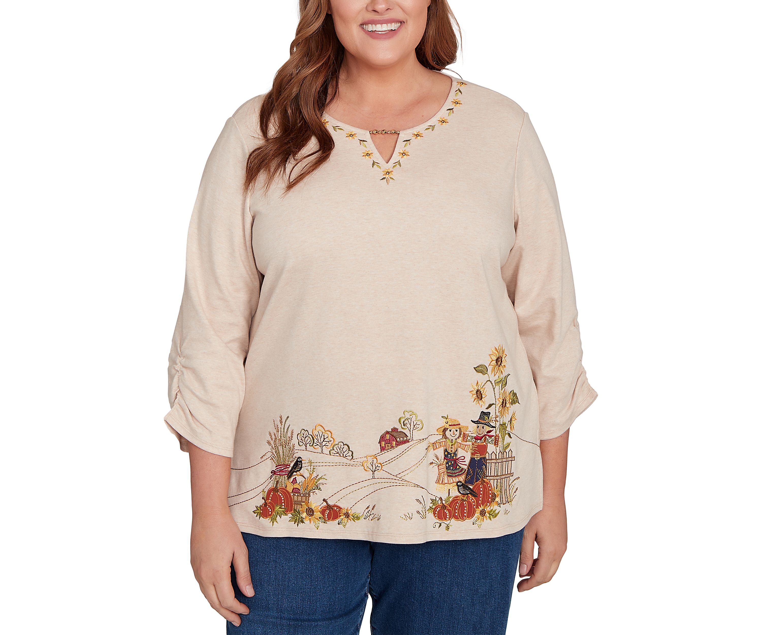 Plus Size Classics Scarecrows Border Top