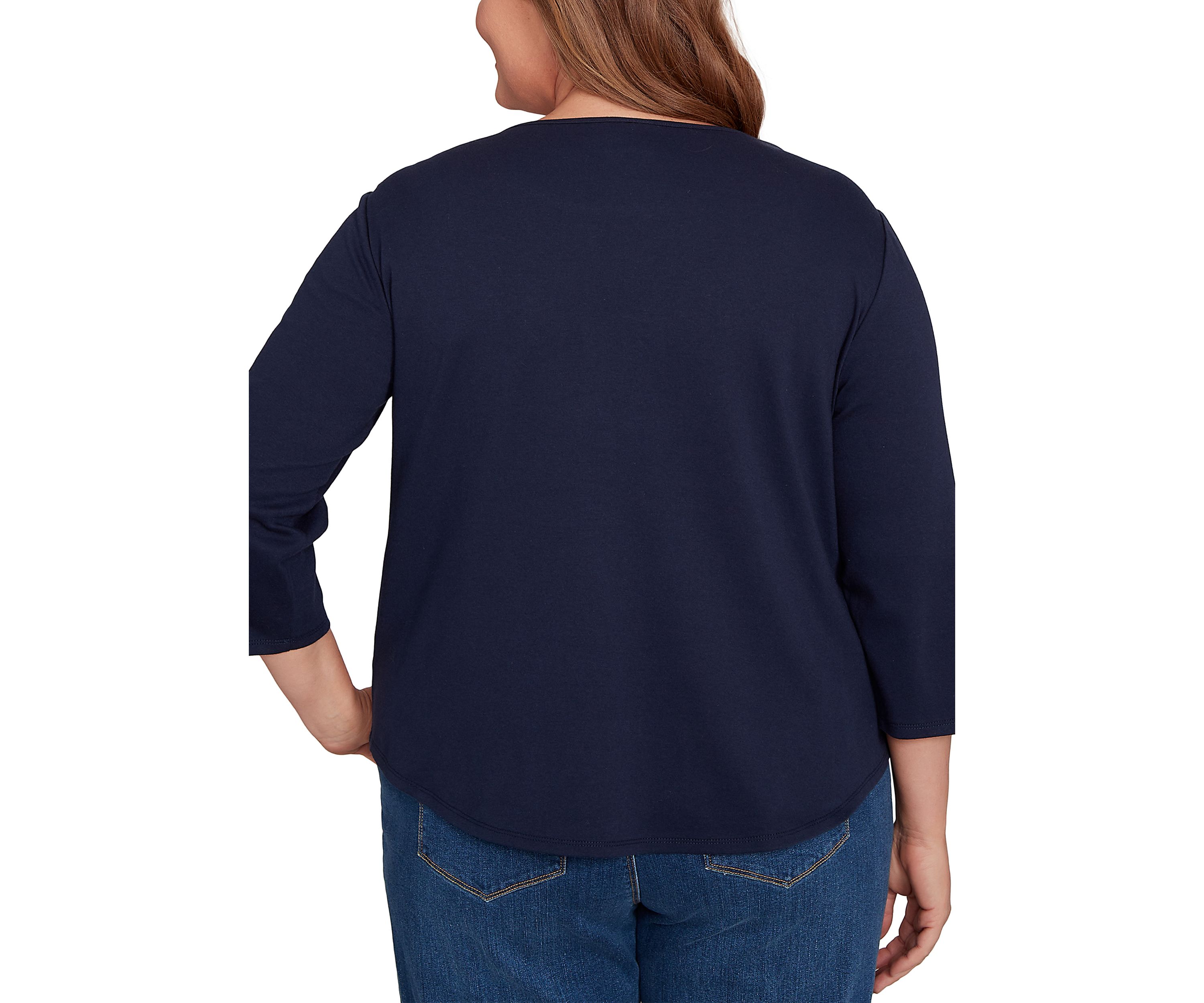 Plus Size Classics Owl Wreath Top
