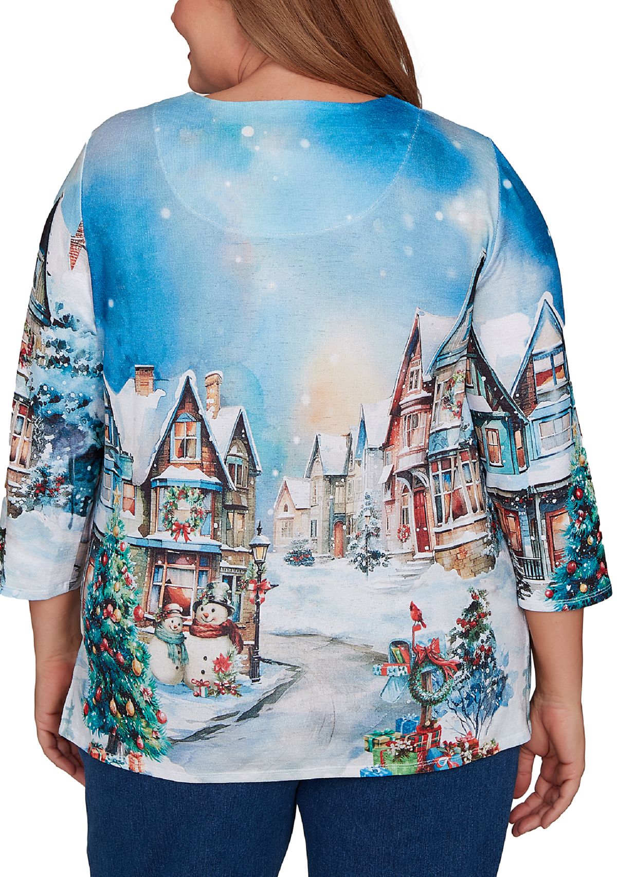 Plus Size Classics Village Scene T-Shirt 