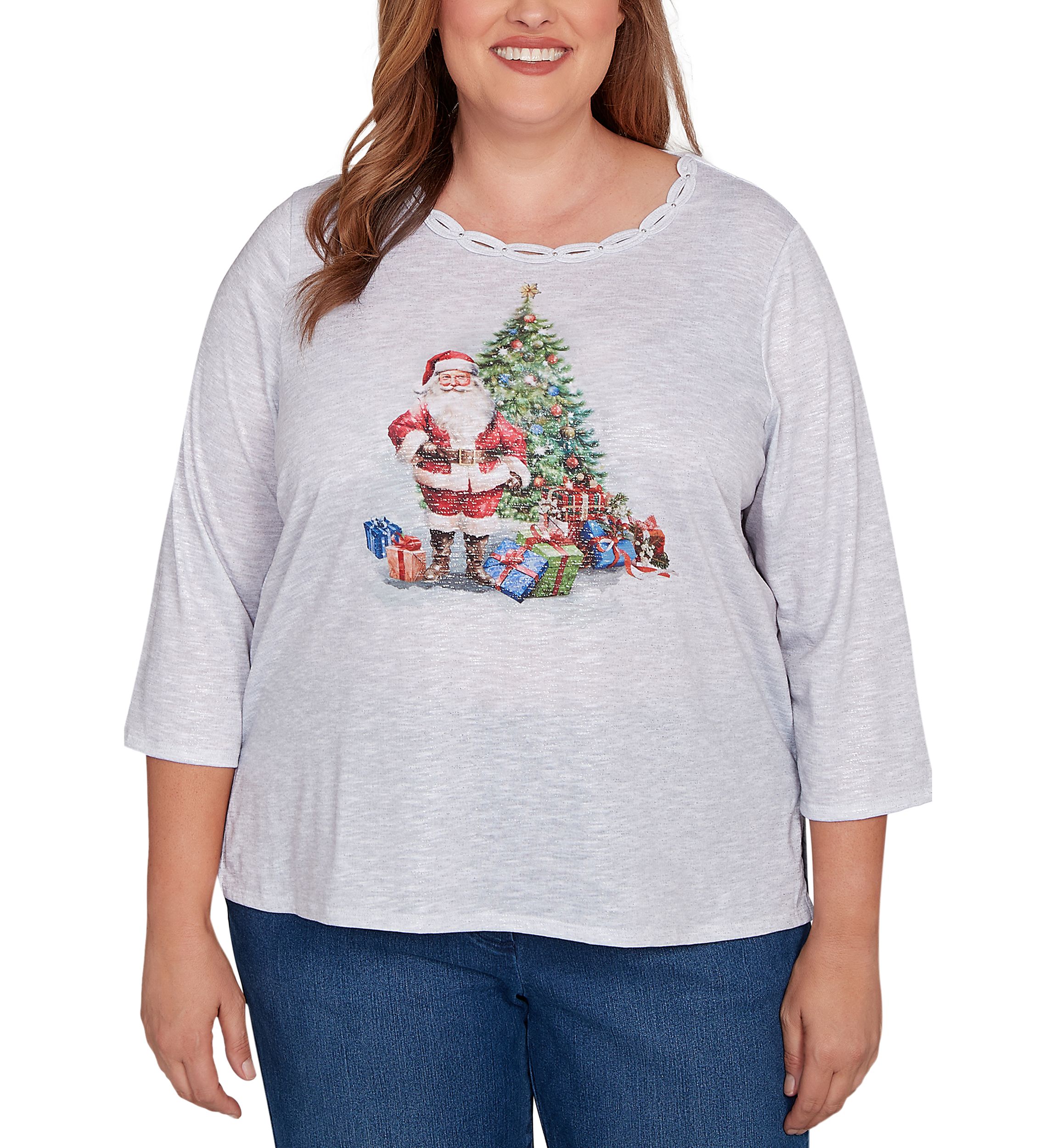 Plus Size Classics Santa & Tree Top
