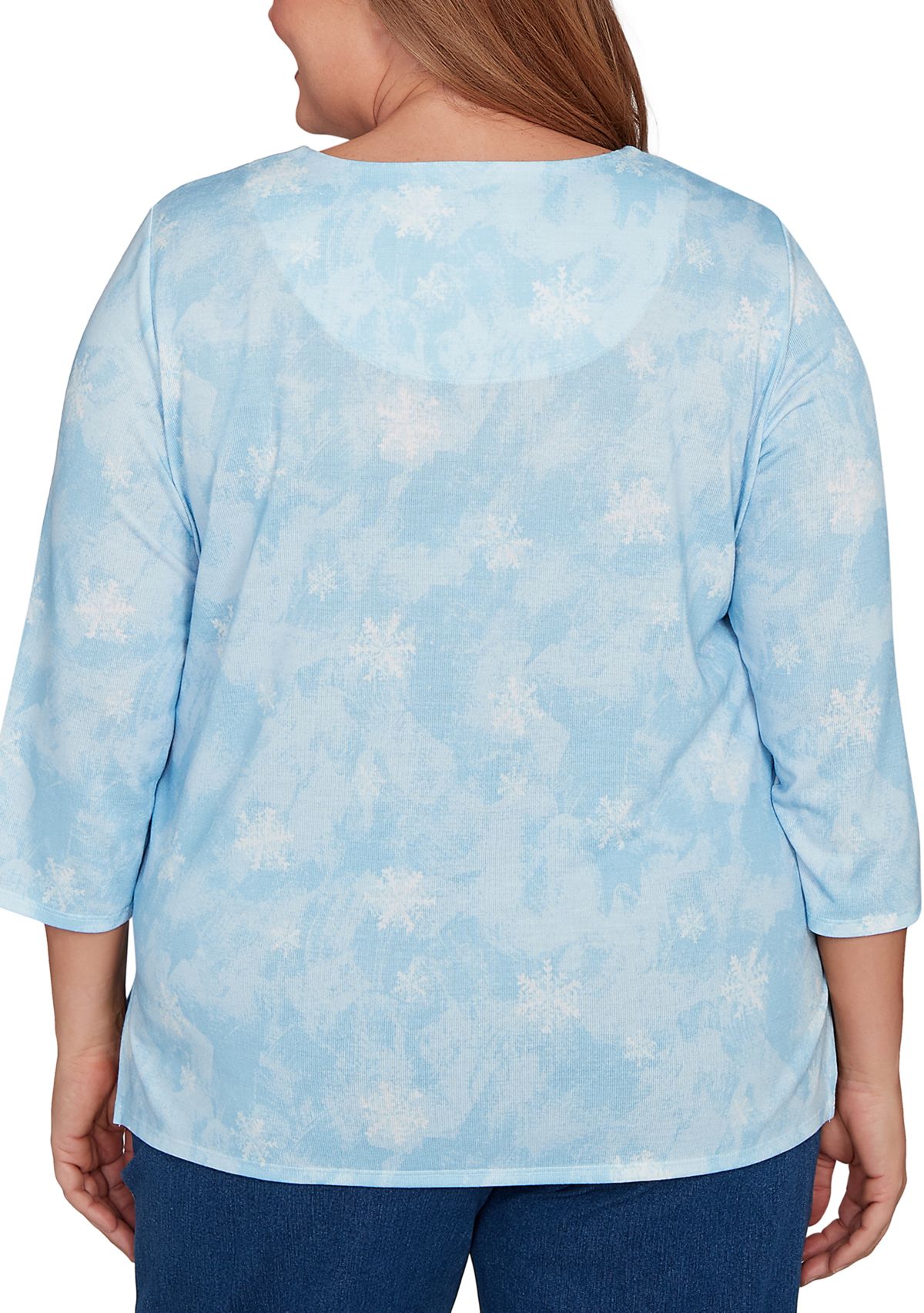 Plus Size Classics Dog with Earmuffs Top 