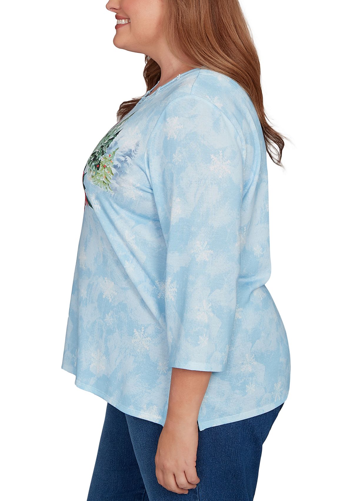 Plus Size Classics Dog with Earmuffs Top 