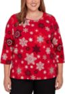 Plus Size Classics Snowflakes Top 