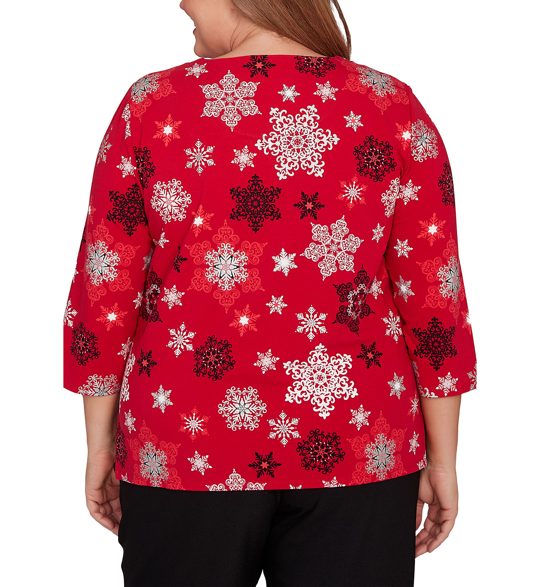 Plus Size Classics Snowflakes Top 
