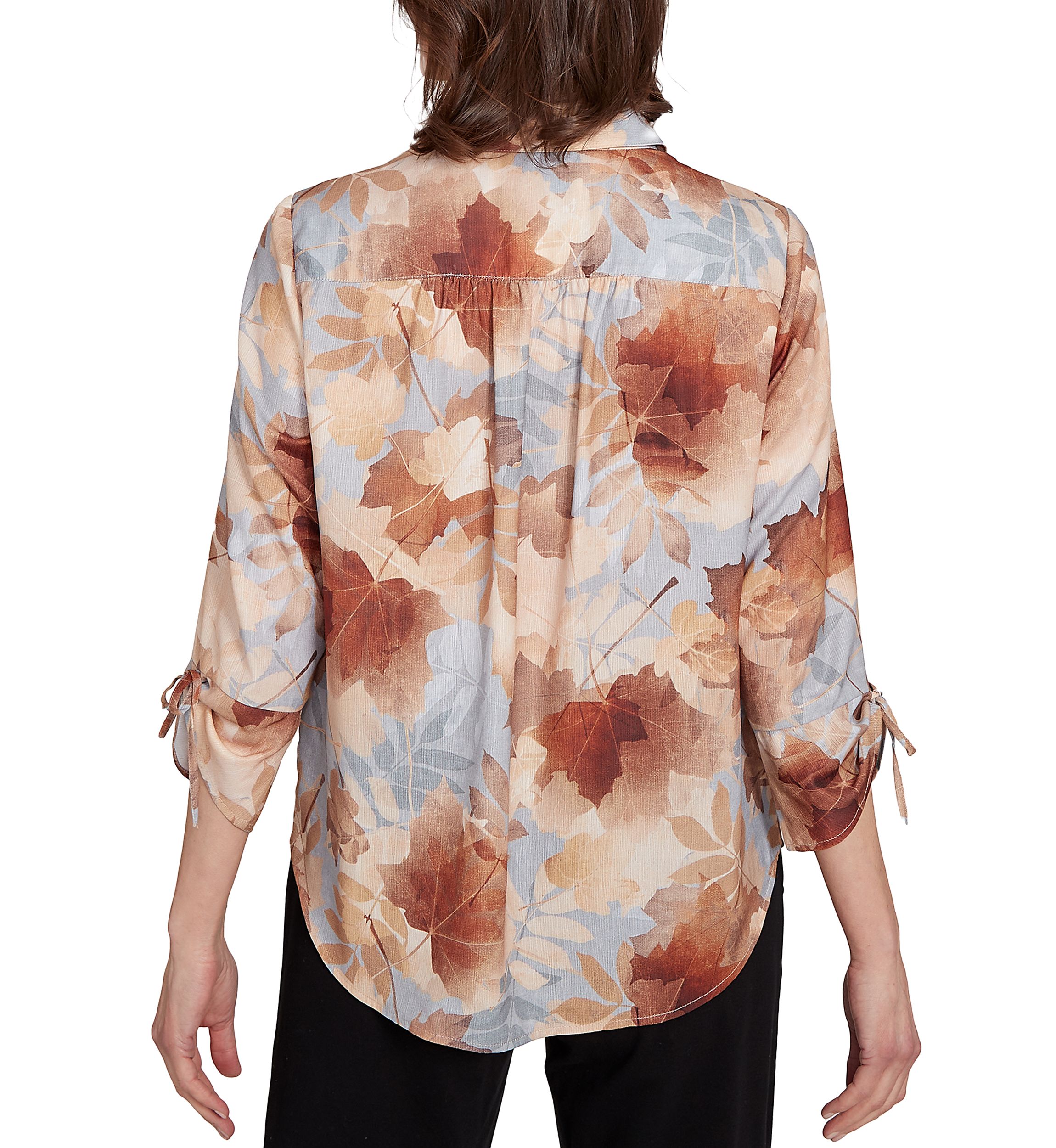 Petite Classics Texture Leaves Top 