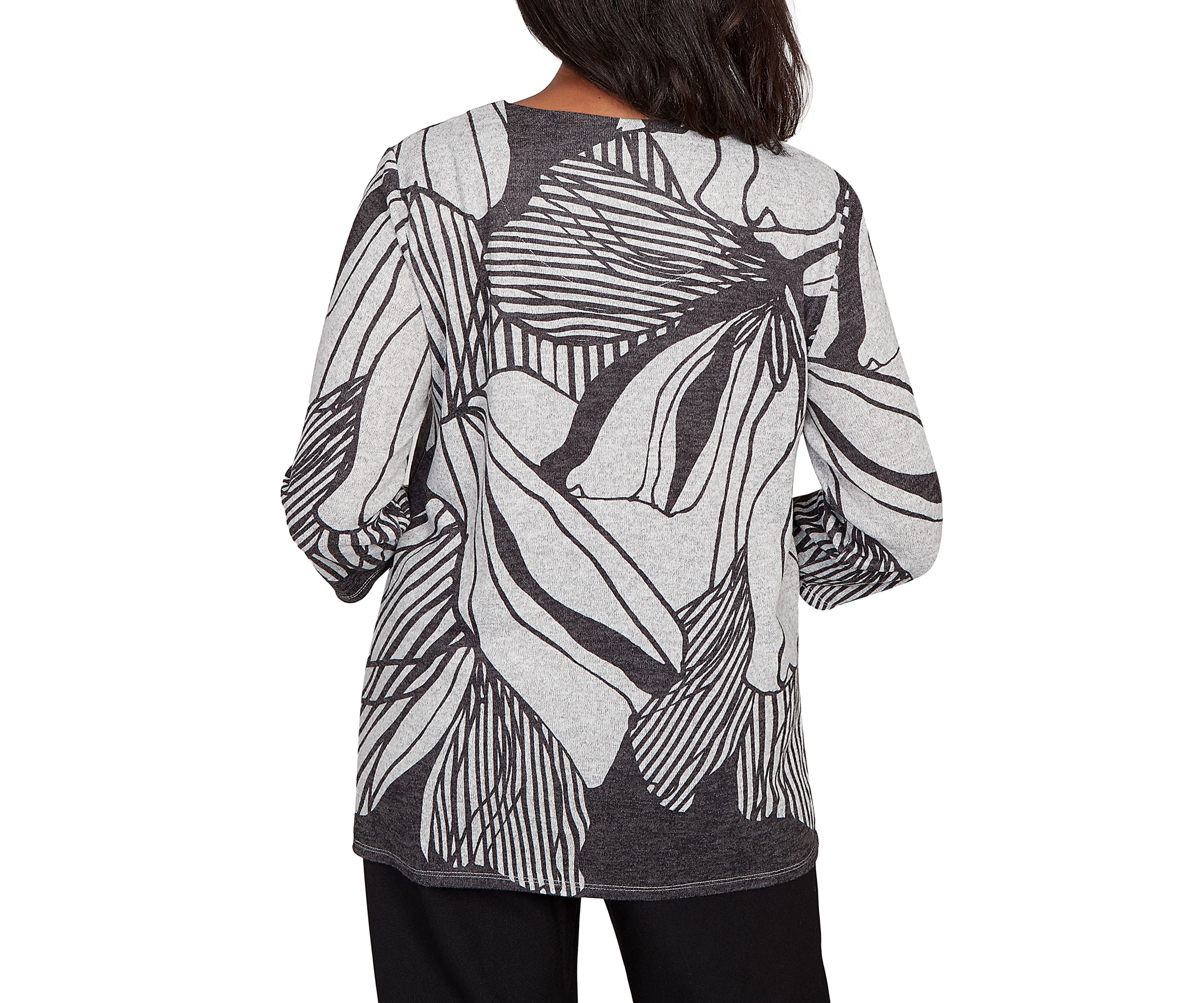 Petite Classics Stripe Floral Top