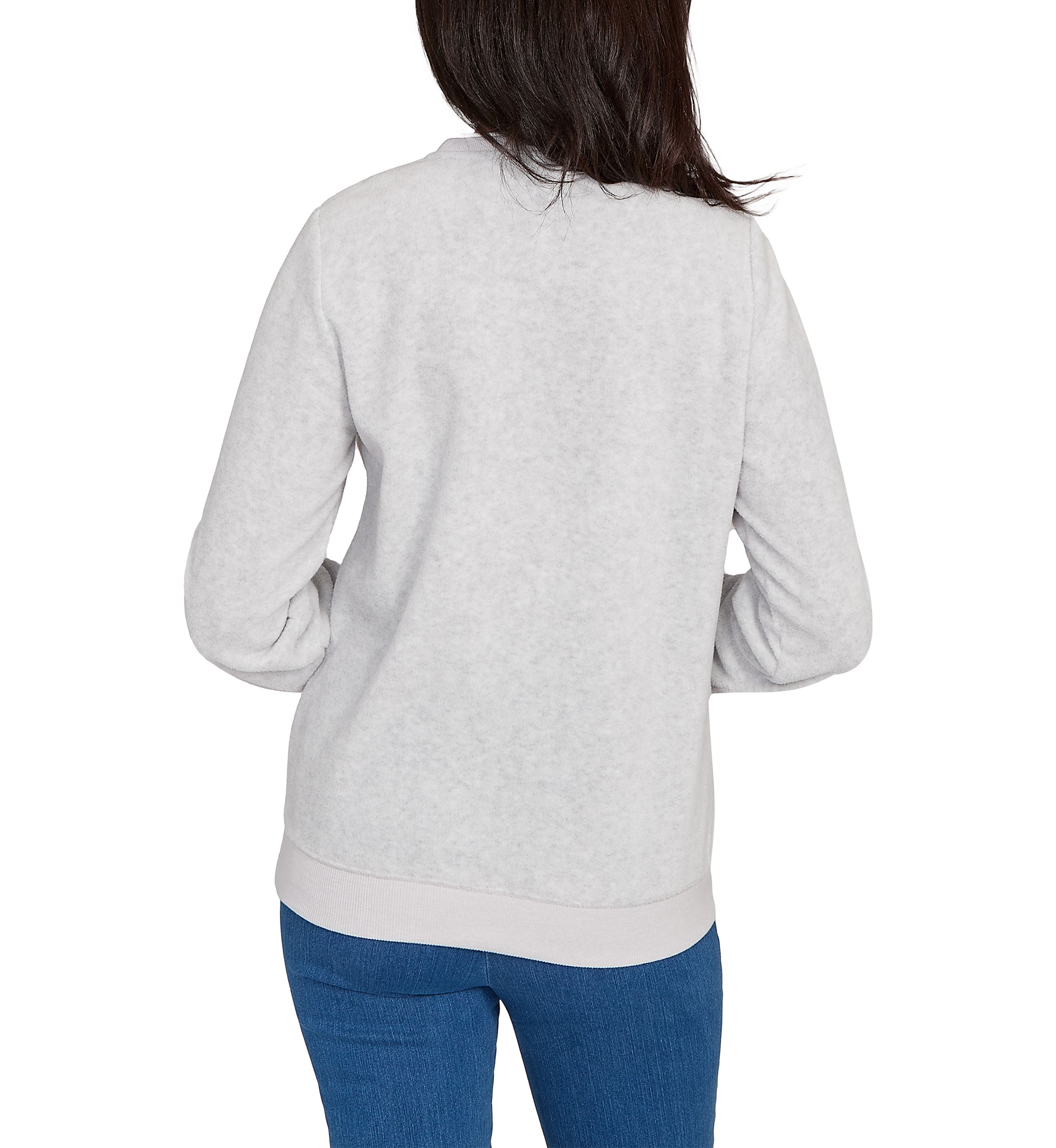 Petite Classics Embellished Yoke Sweater