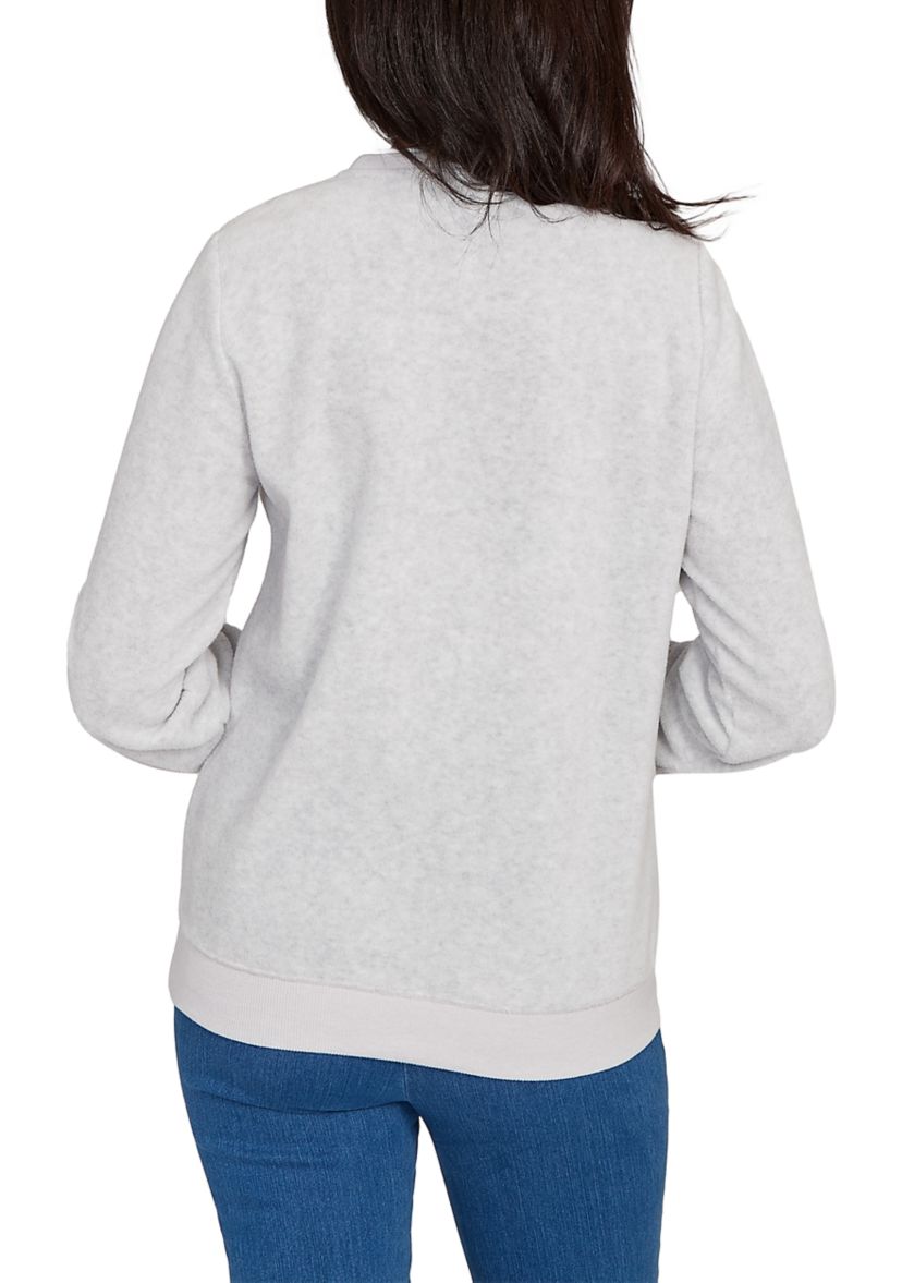Petite Classics Embellished Yoke Sweater