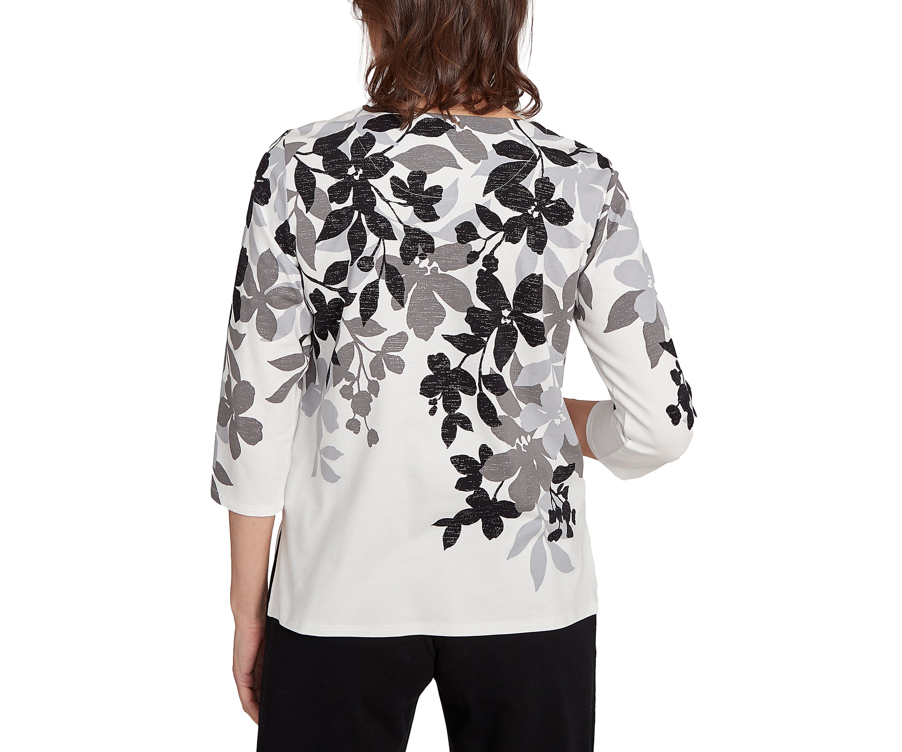 Petite Classics Shadow Leaf Top 