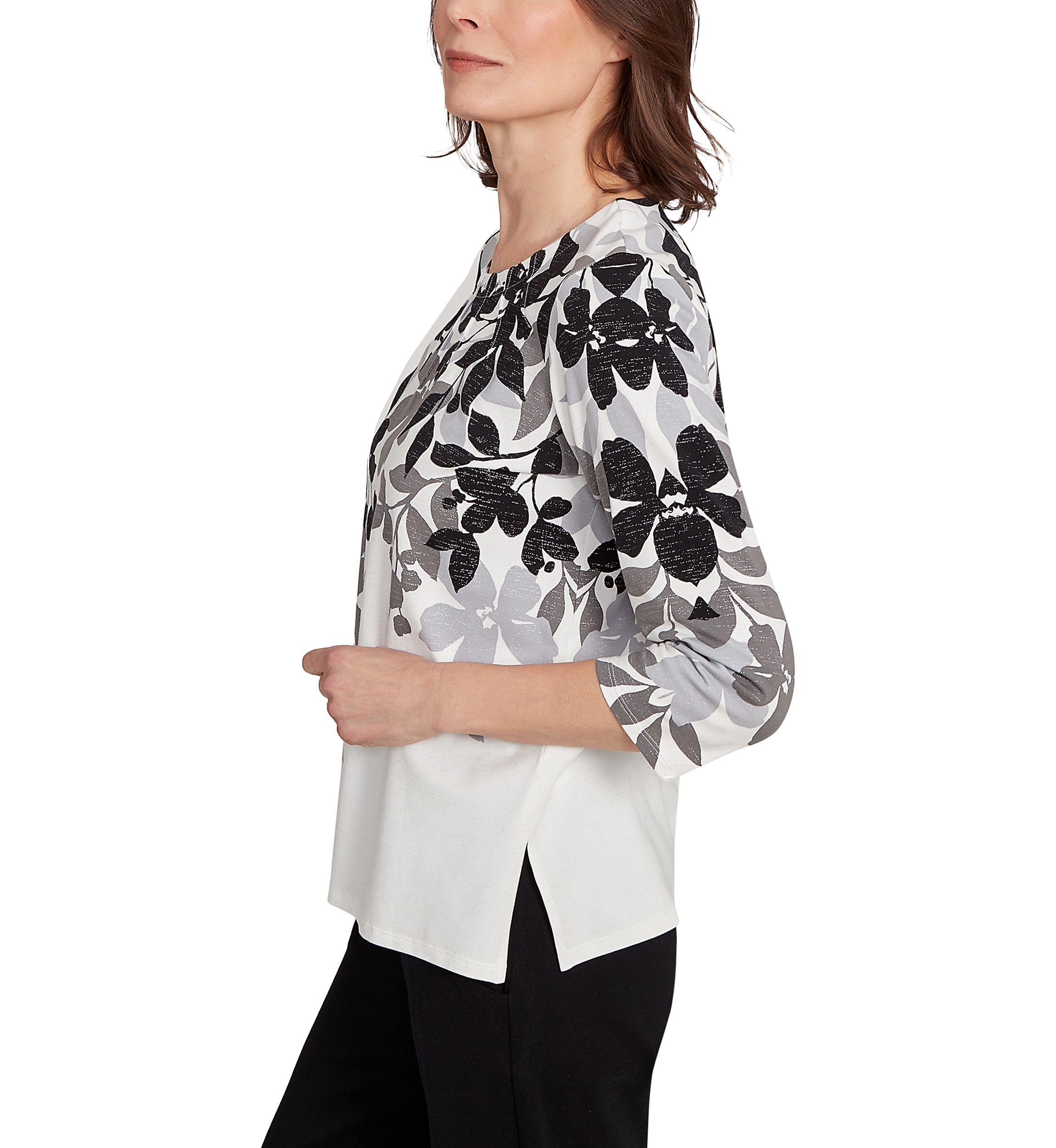 Petite Classics Shadow Leaf Top 