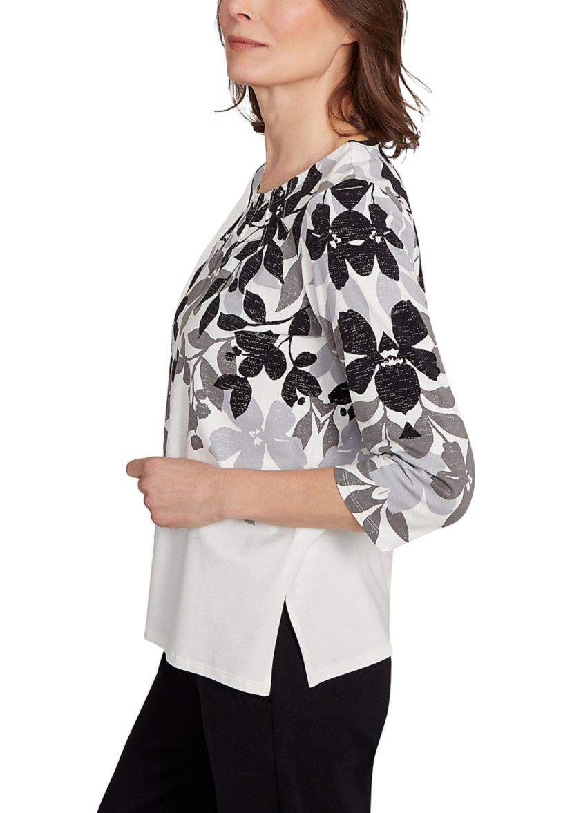 Petite Classics Shadow Leaf Top 