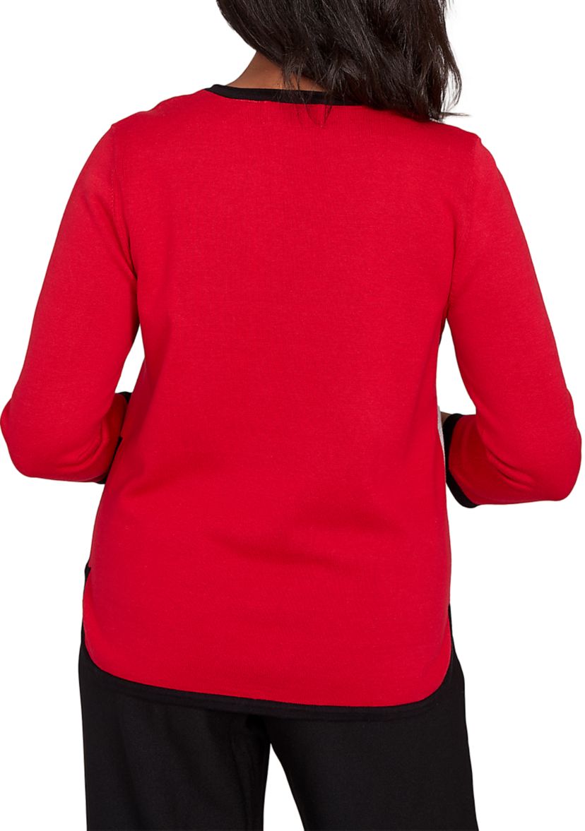 Petite Classics Color Block Sweater 