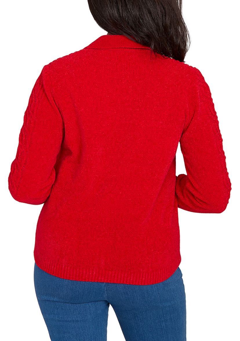 Petite Classics Zip Front Cardigan