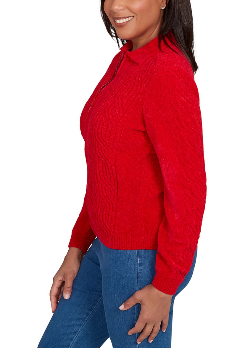 Petite Classics Zip Front Cardigan