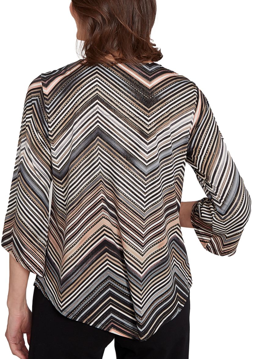 Petite Classics Stripe Chevron Top 