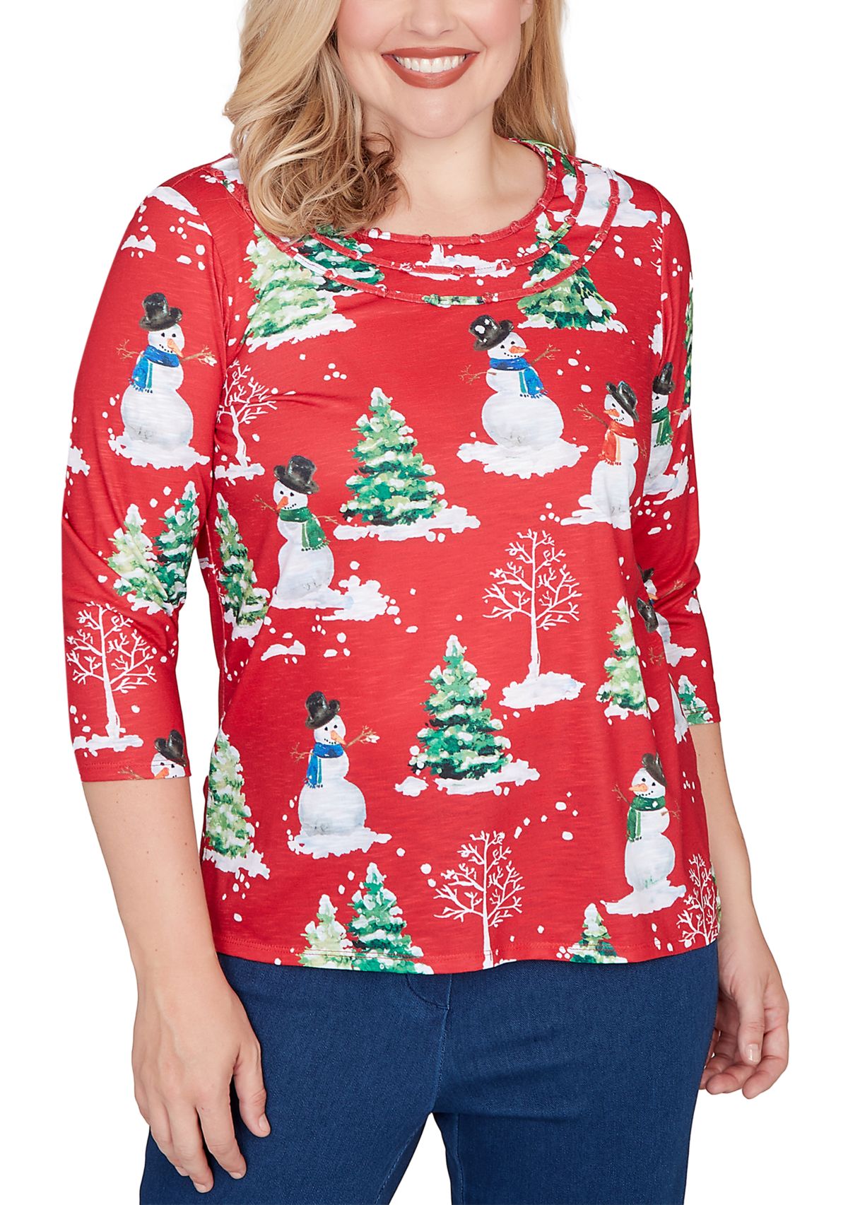 Petite Classics Snowmen Top 