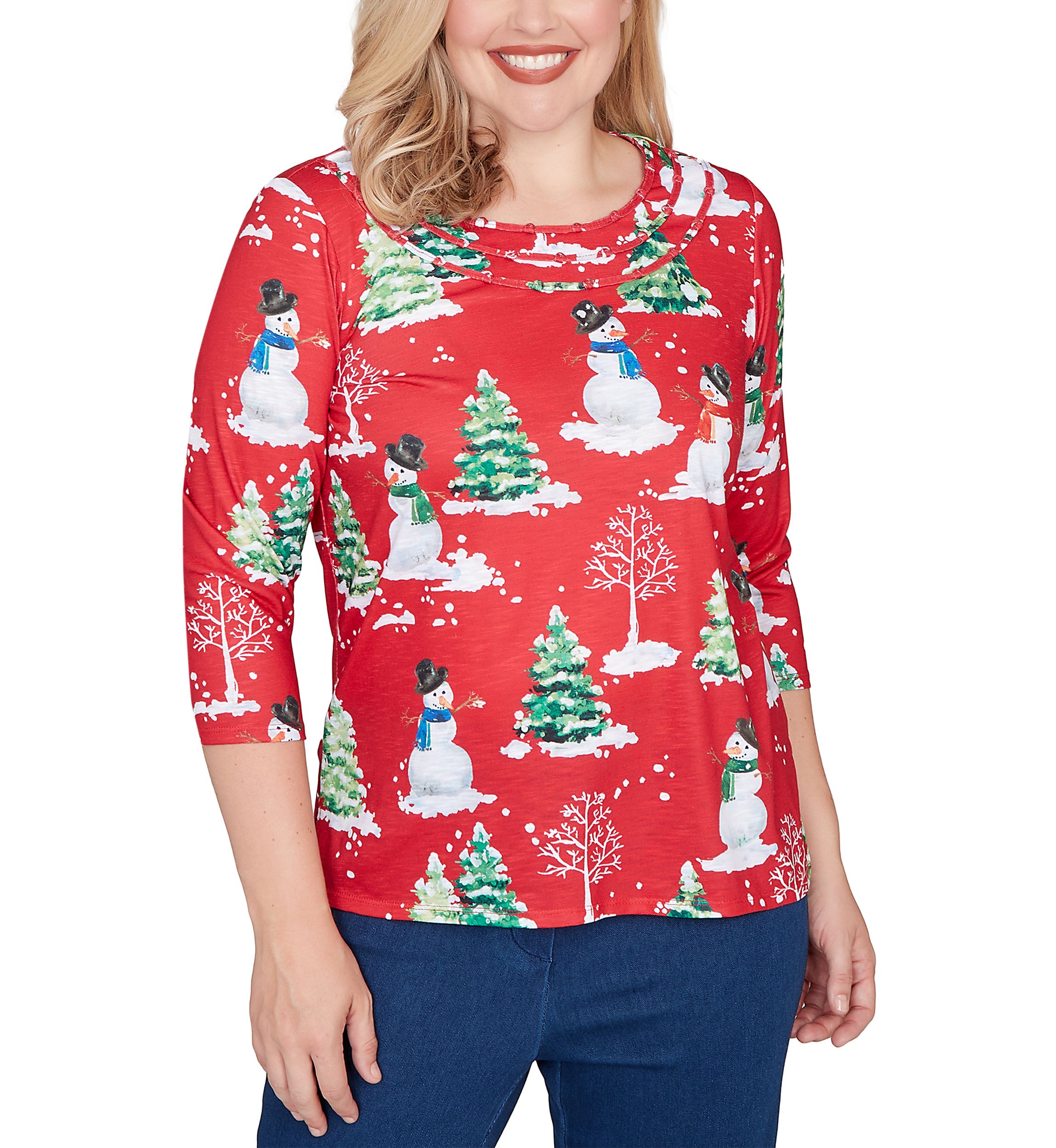 Petite Classics Snowmen Top 