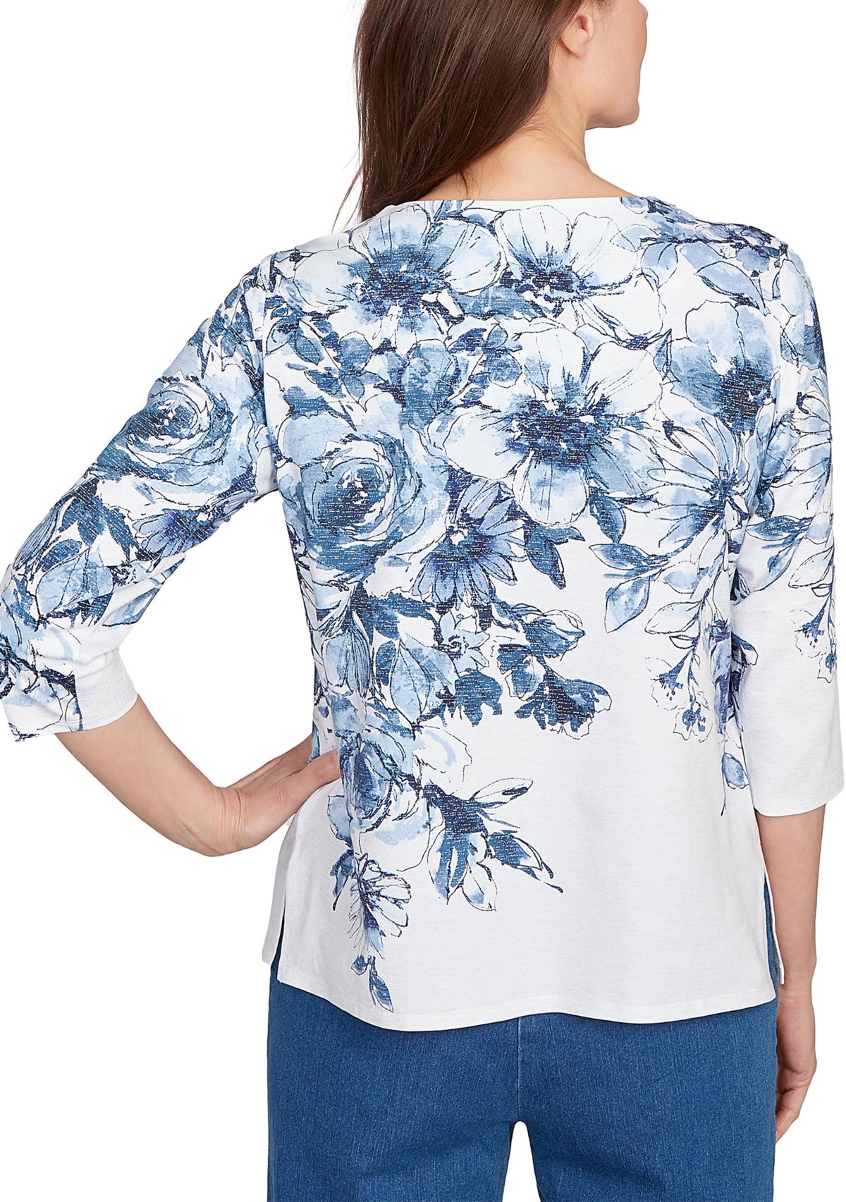 Womens Key Items Ki Floral Yoke Top
