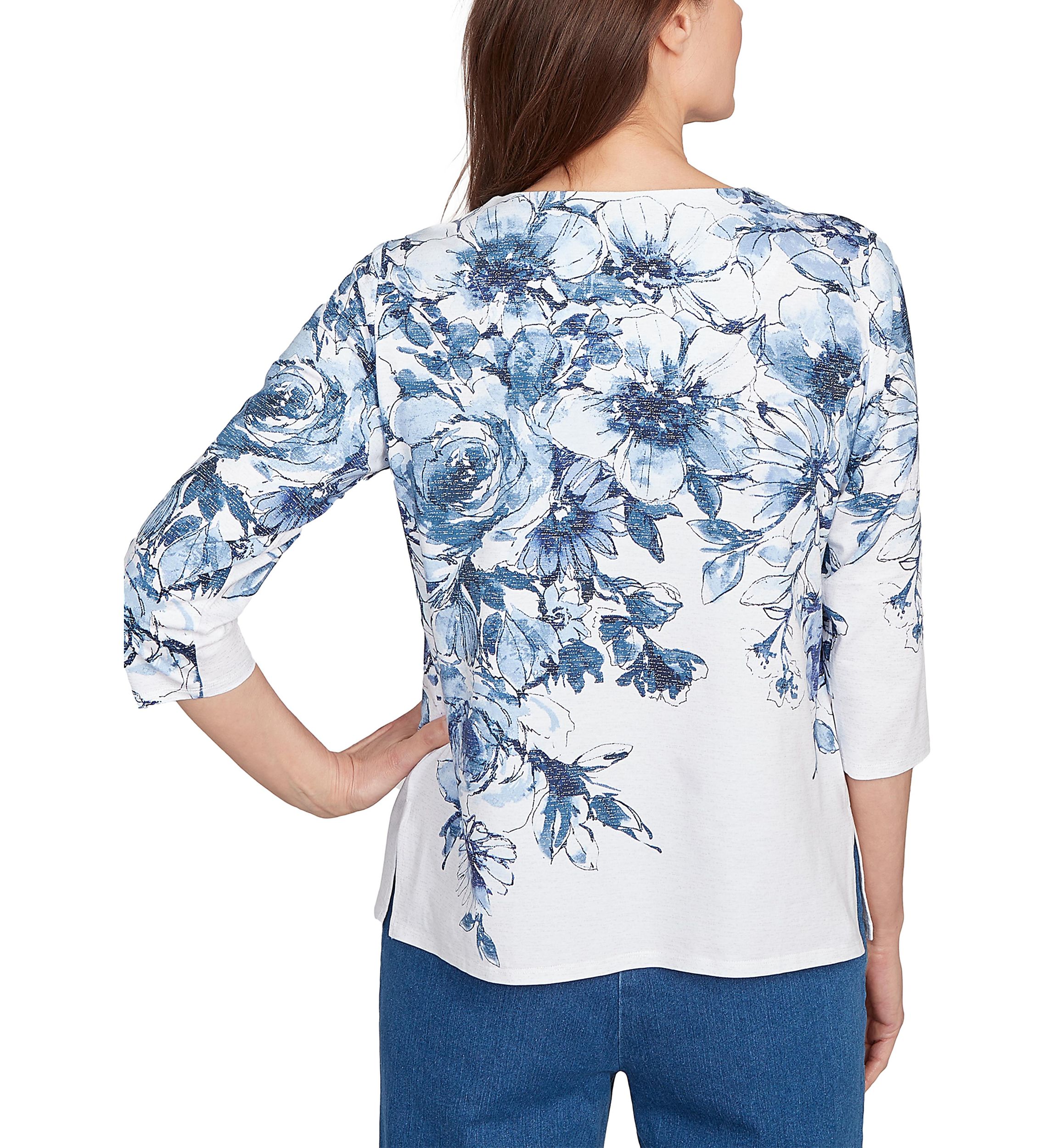 Womens Key Items Ki Floral Yoke Top
