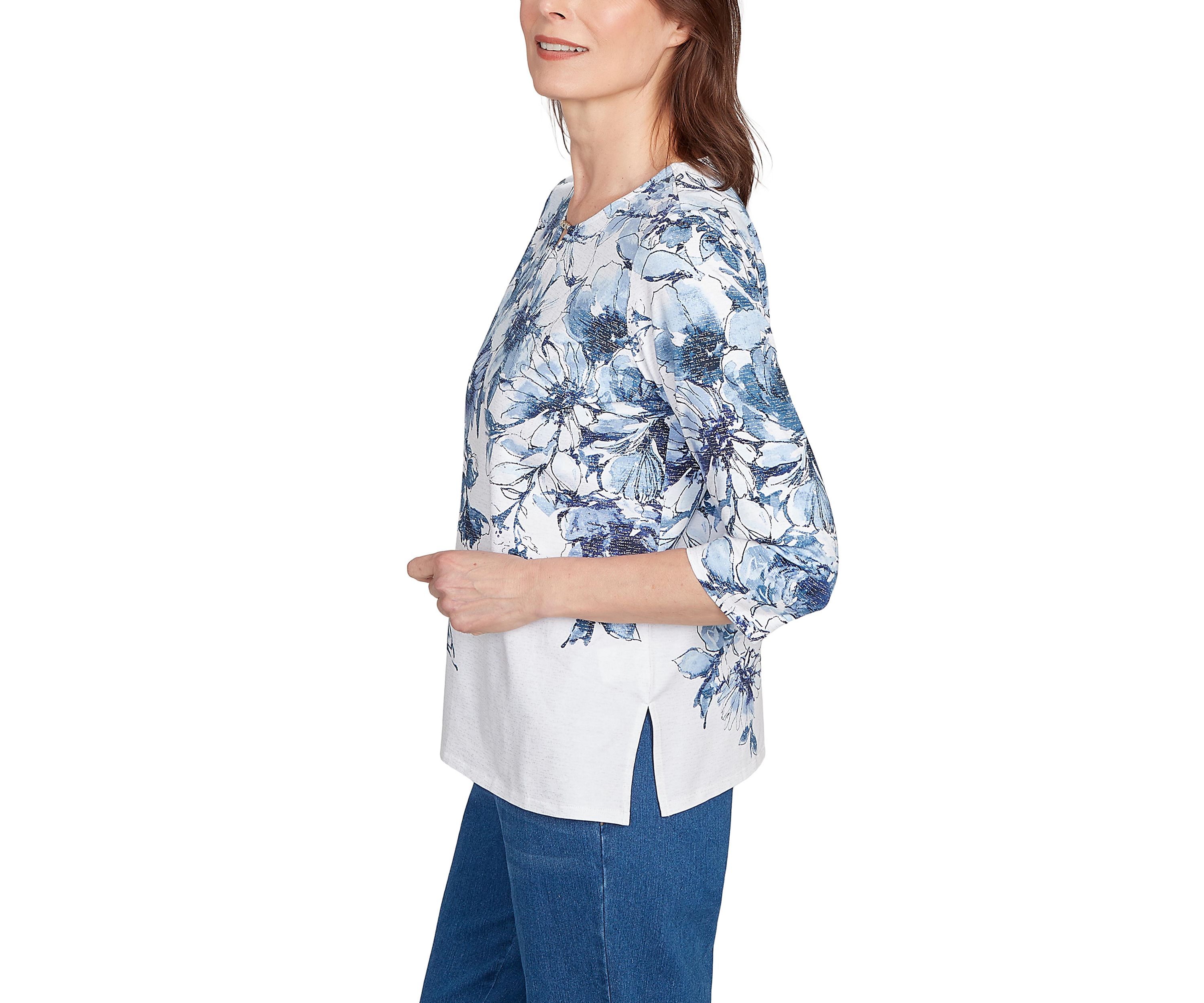 Womens Key Items Ki Floral Yoke Top