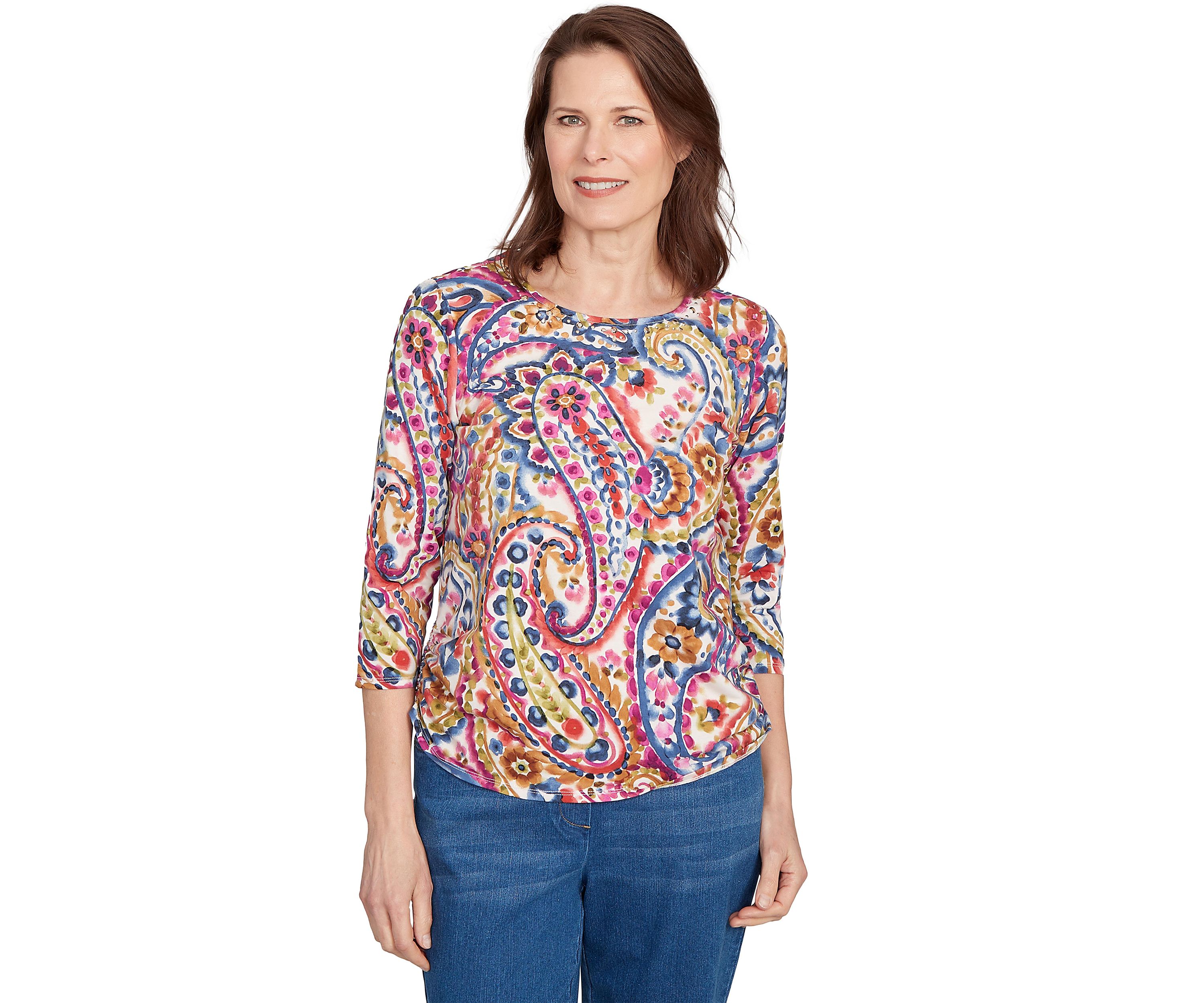 Womens Key Items Paisley Top 