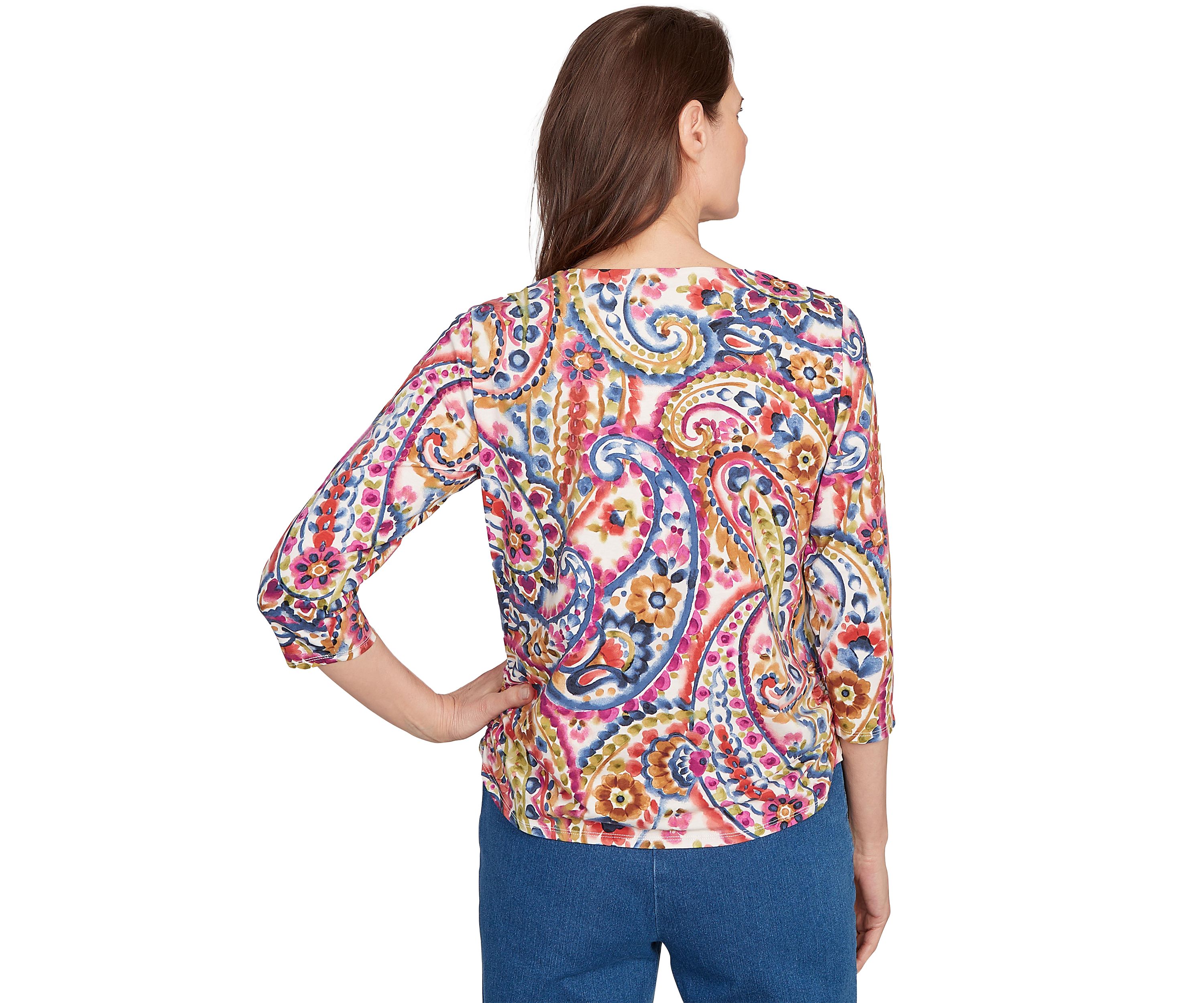 Womens Key Items Paisley Top 