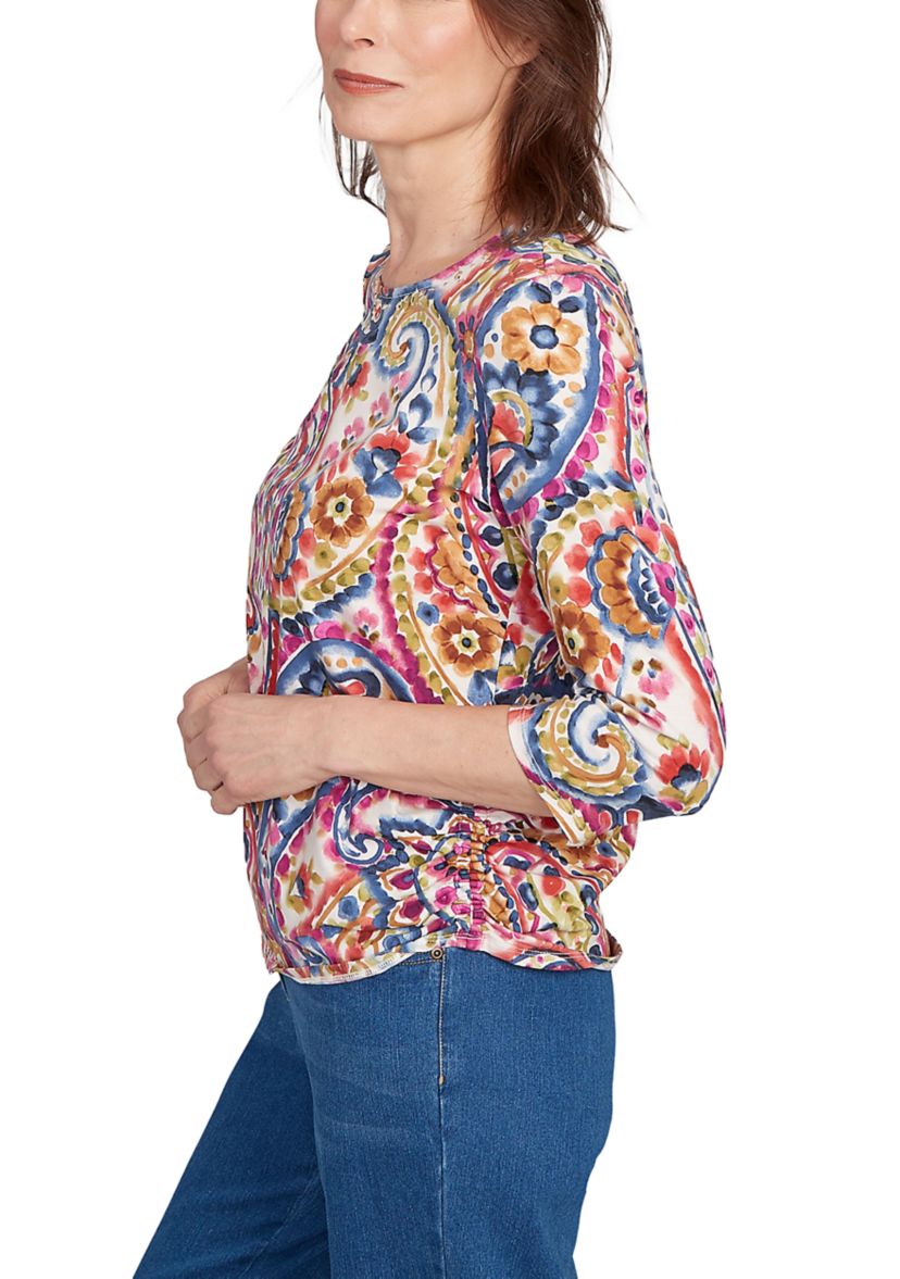 Womens Key Items Paisley Top 