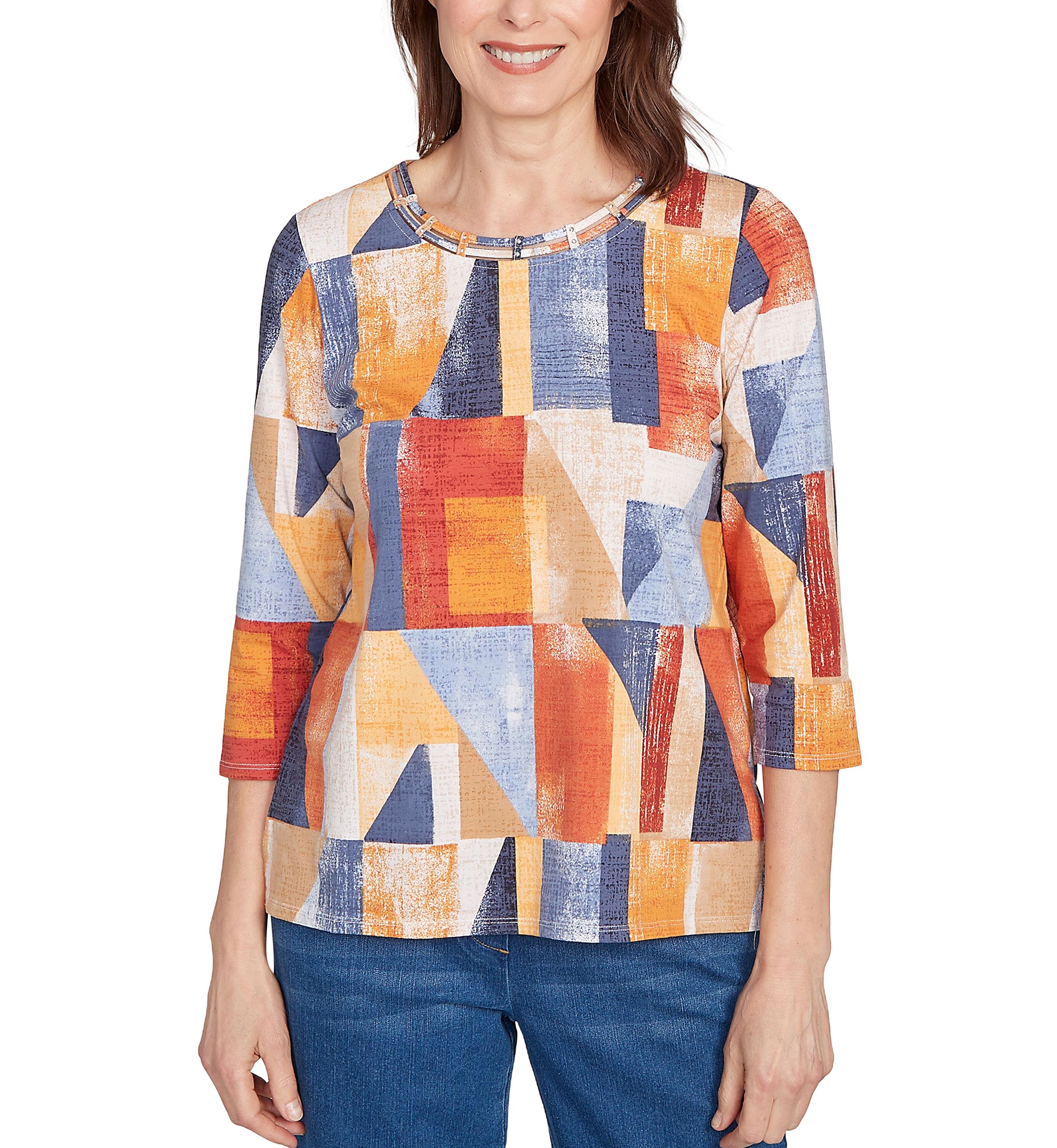 Womens Key Items Color Block Top