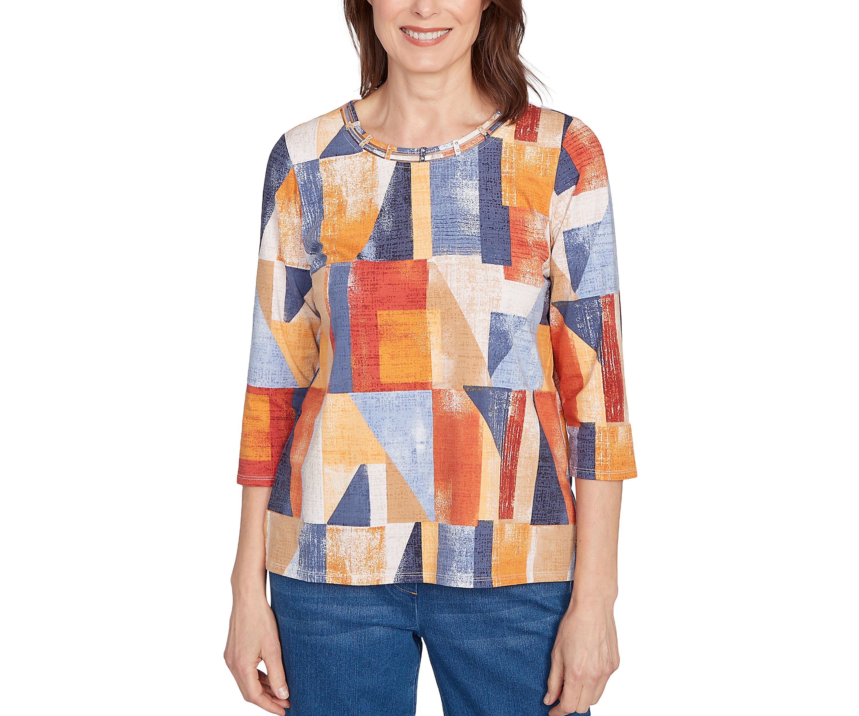Womens Key Items Color Block Top