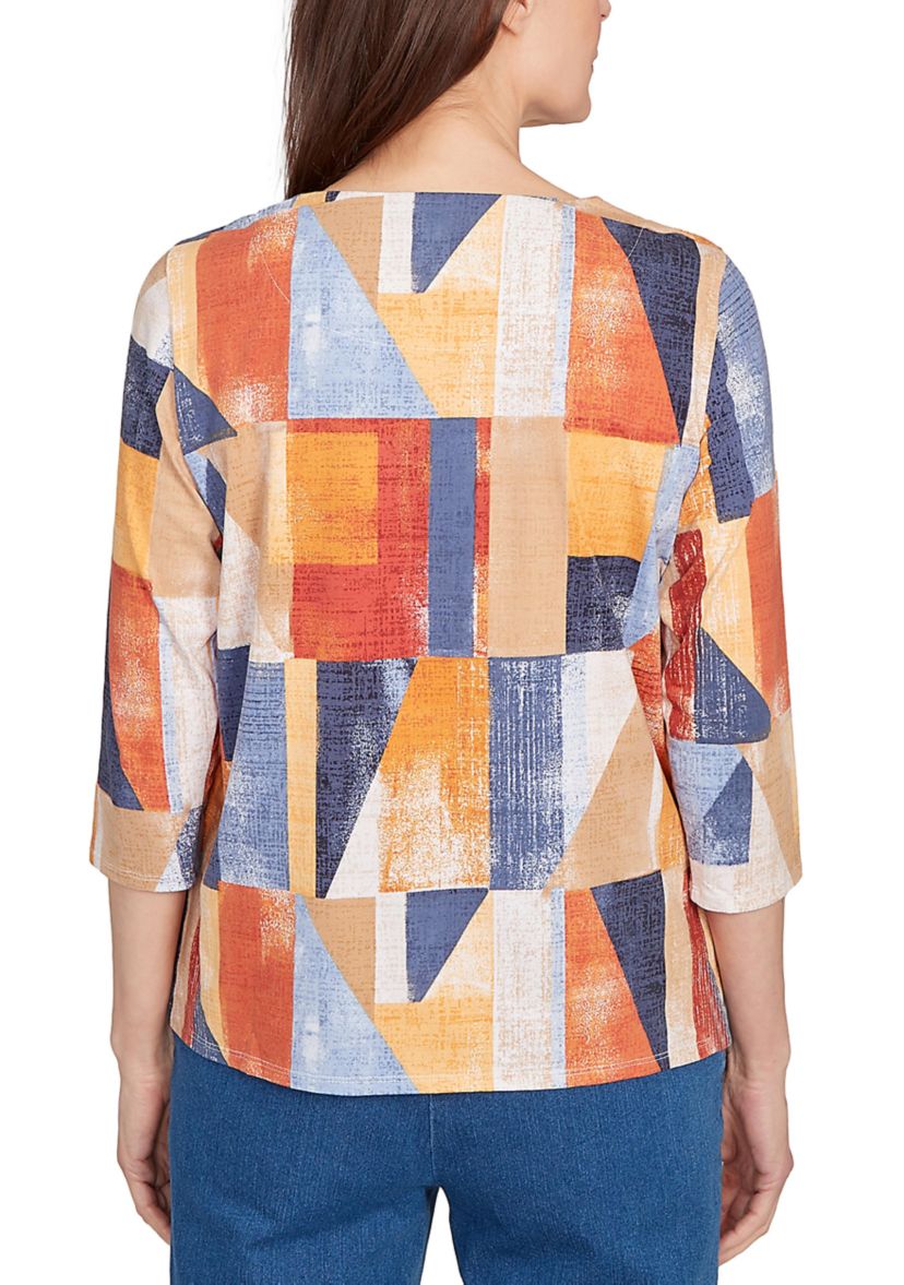 Womens Key Items Color Block Top