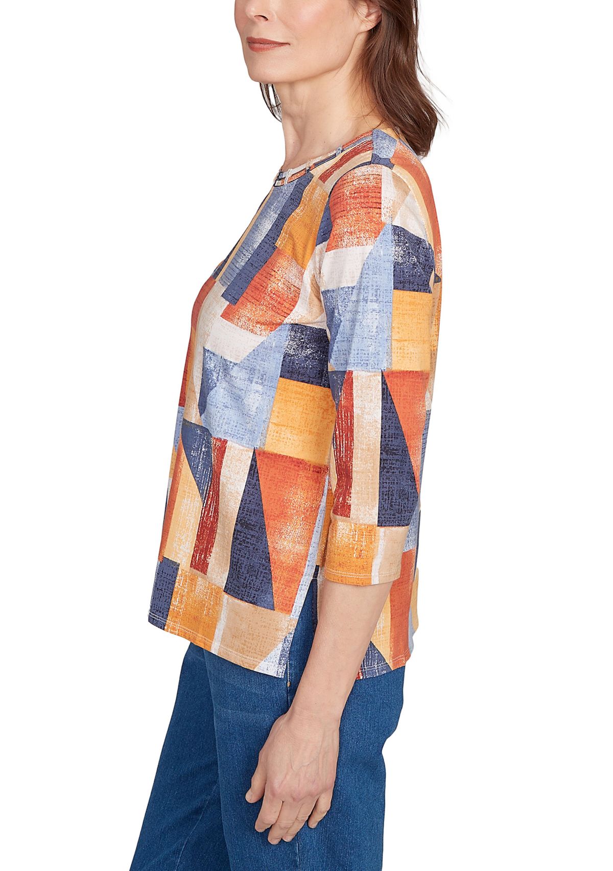Womens Key Items Color Block Top