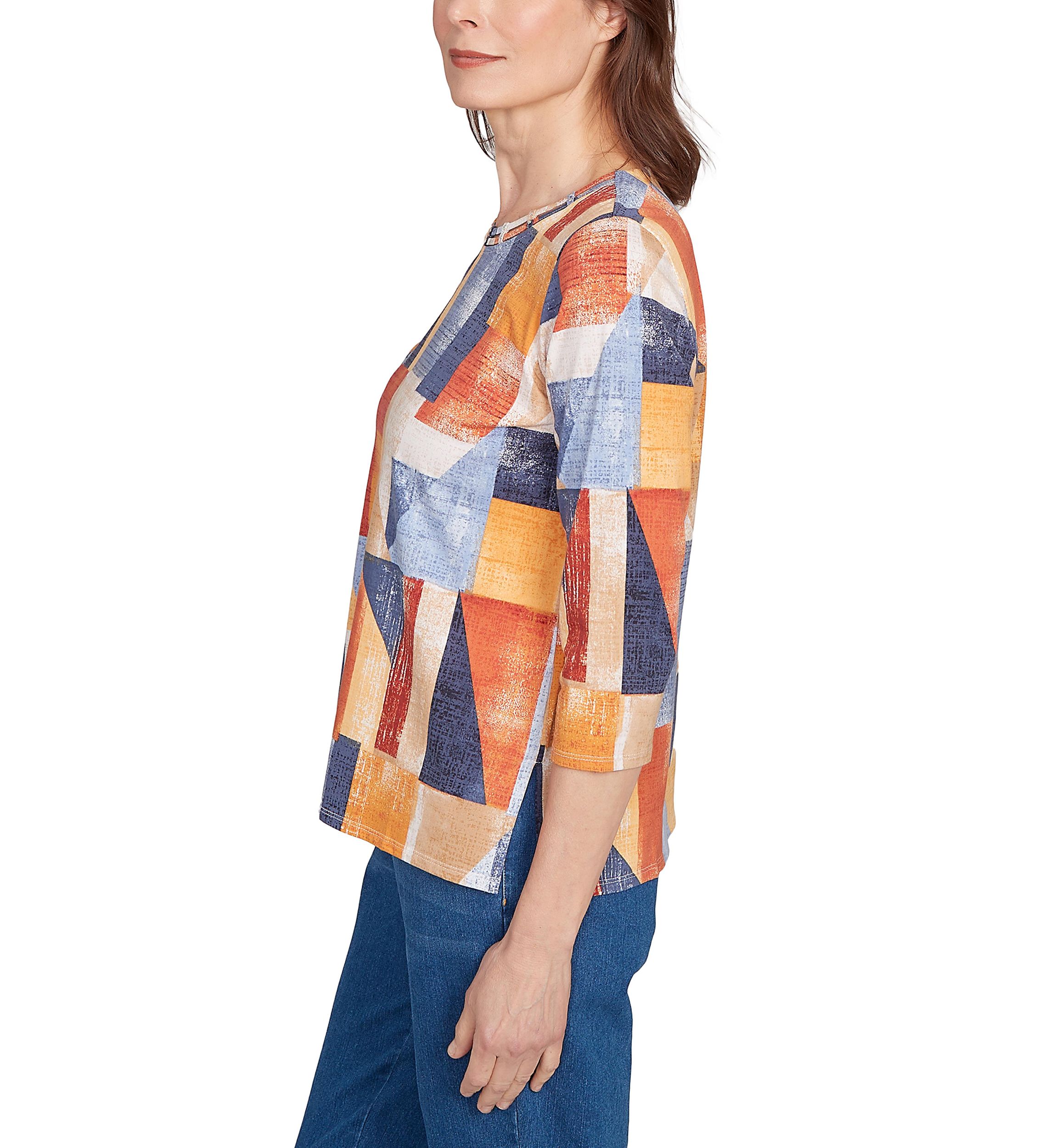 Womens Key Items Color Block Top