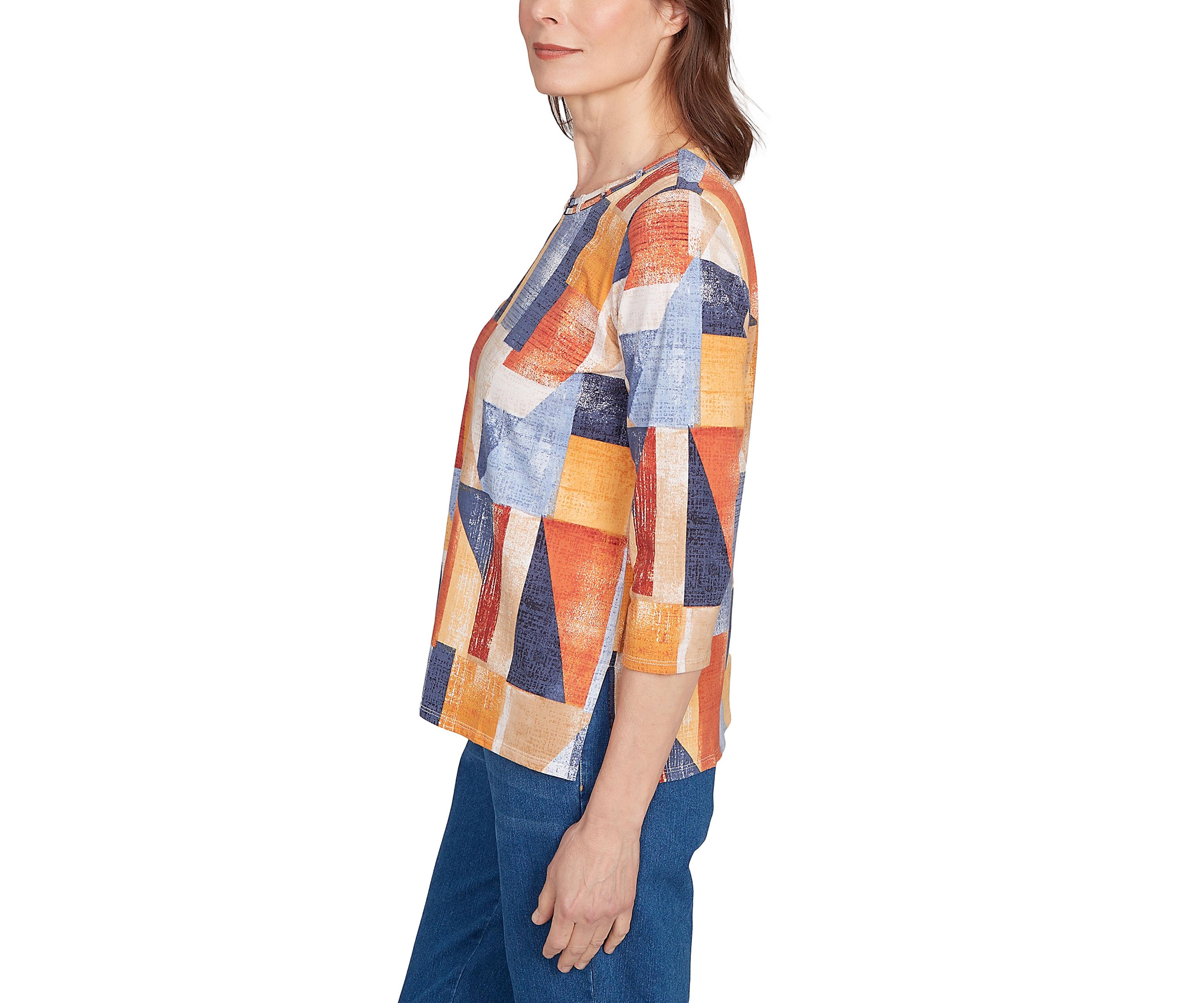 Womens Key Items Color Block Top