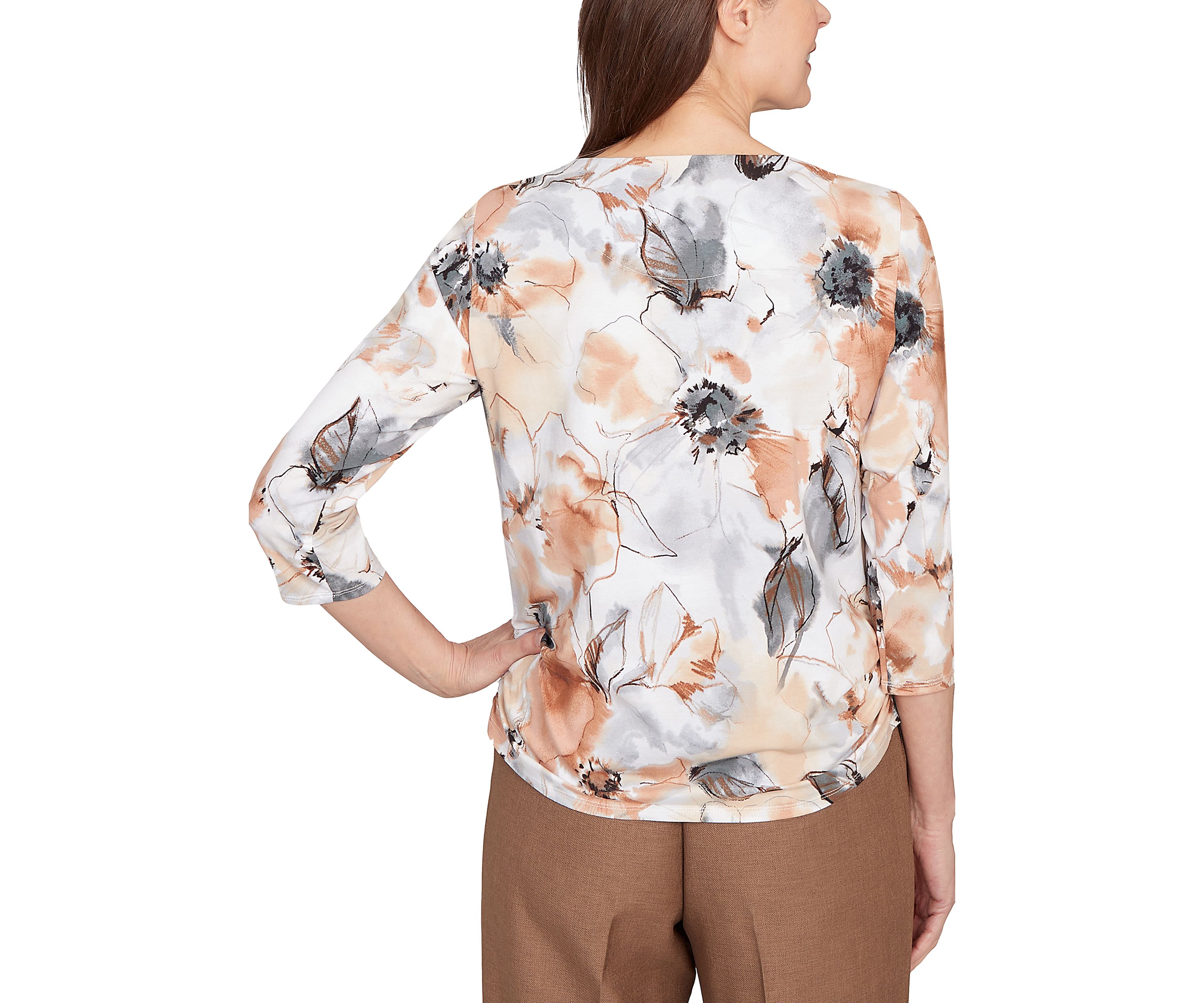 Womens Classics Watercolor Floral Top